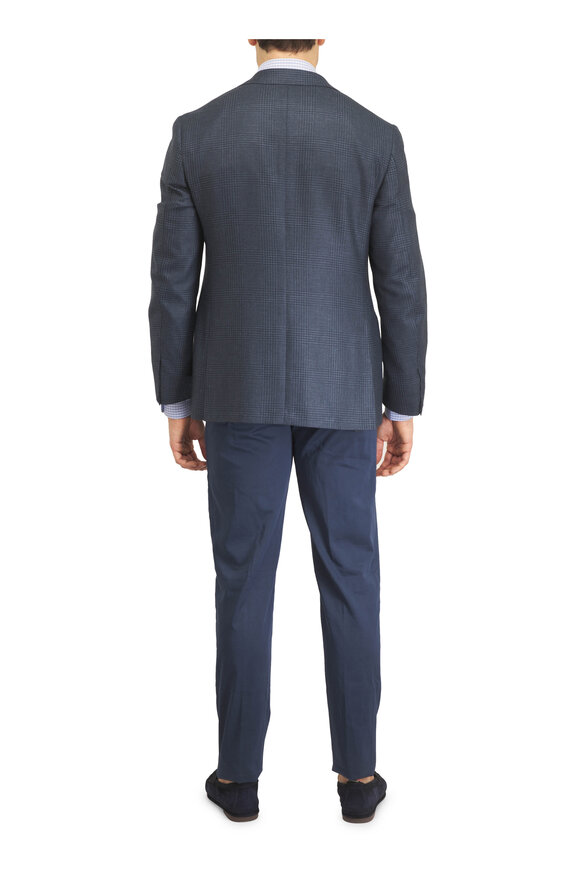 Marco Pescarolo Navy Cotton Silk Dress Pant - view 4