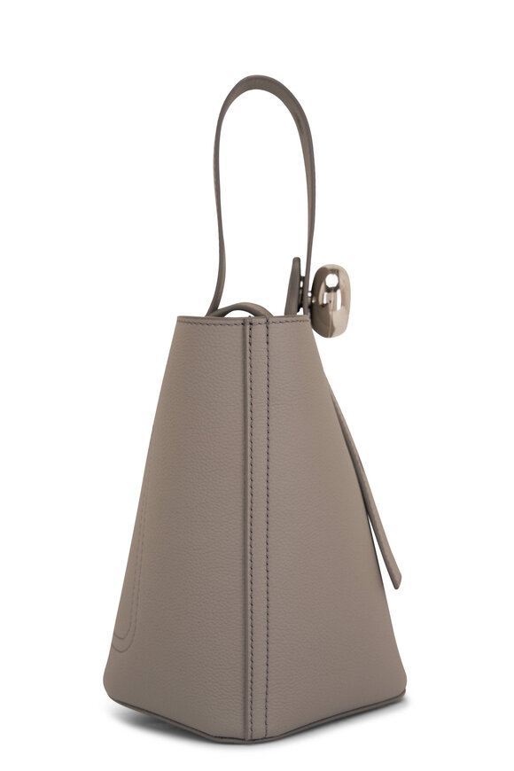 Loewe - Mini Pebble Dark Gray Bucket Bag 