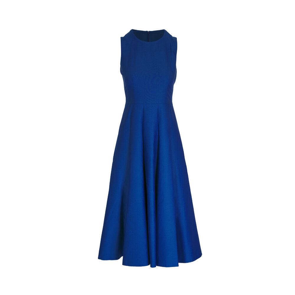 slim fit dress slacks Dark Denim Fit Flare Dress – Half & Half Boutique main image 1