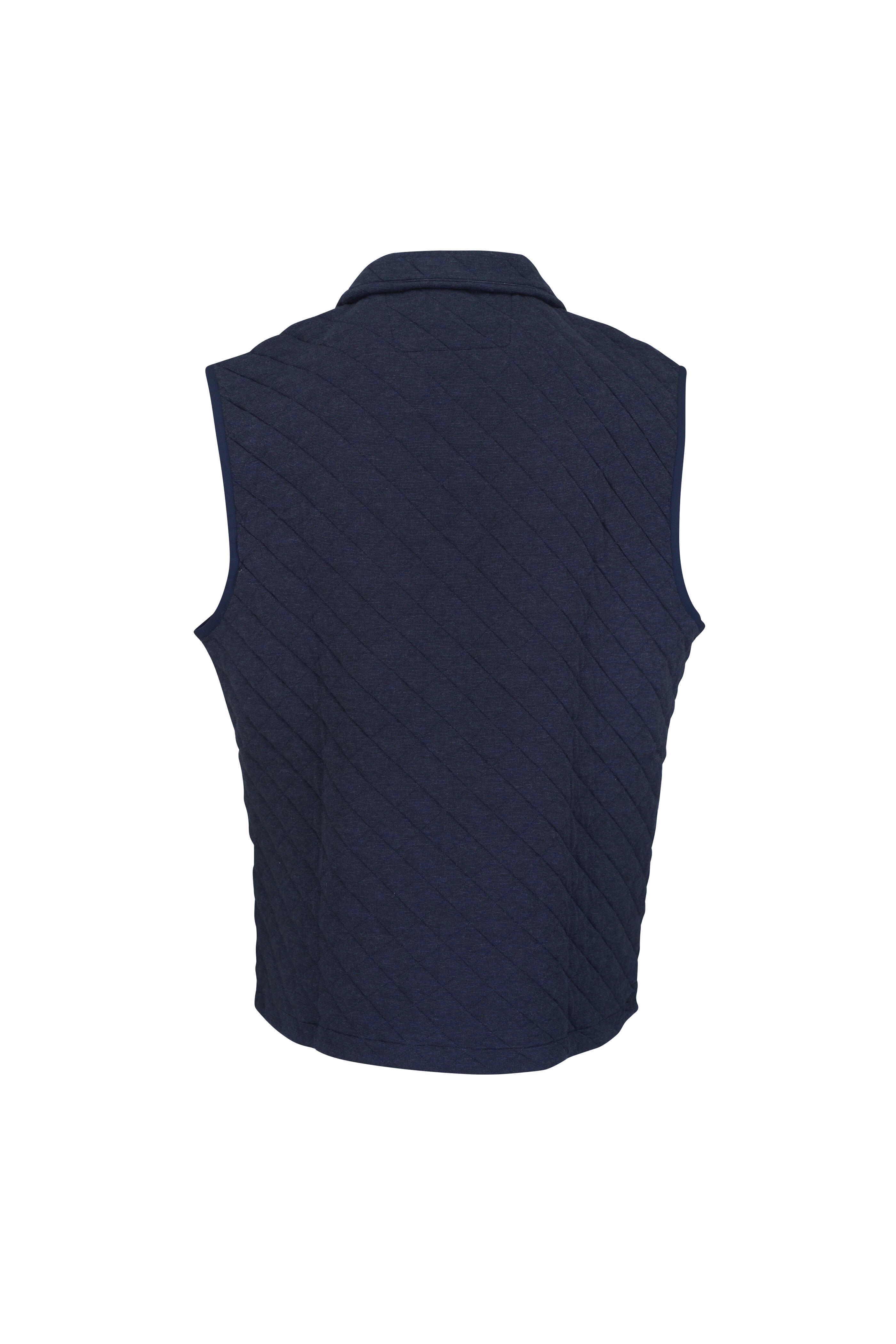 Faherty Brand - Epic Quilted Navy Blue Fleece Vest