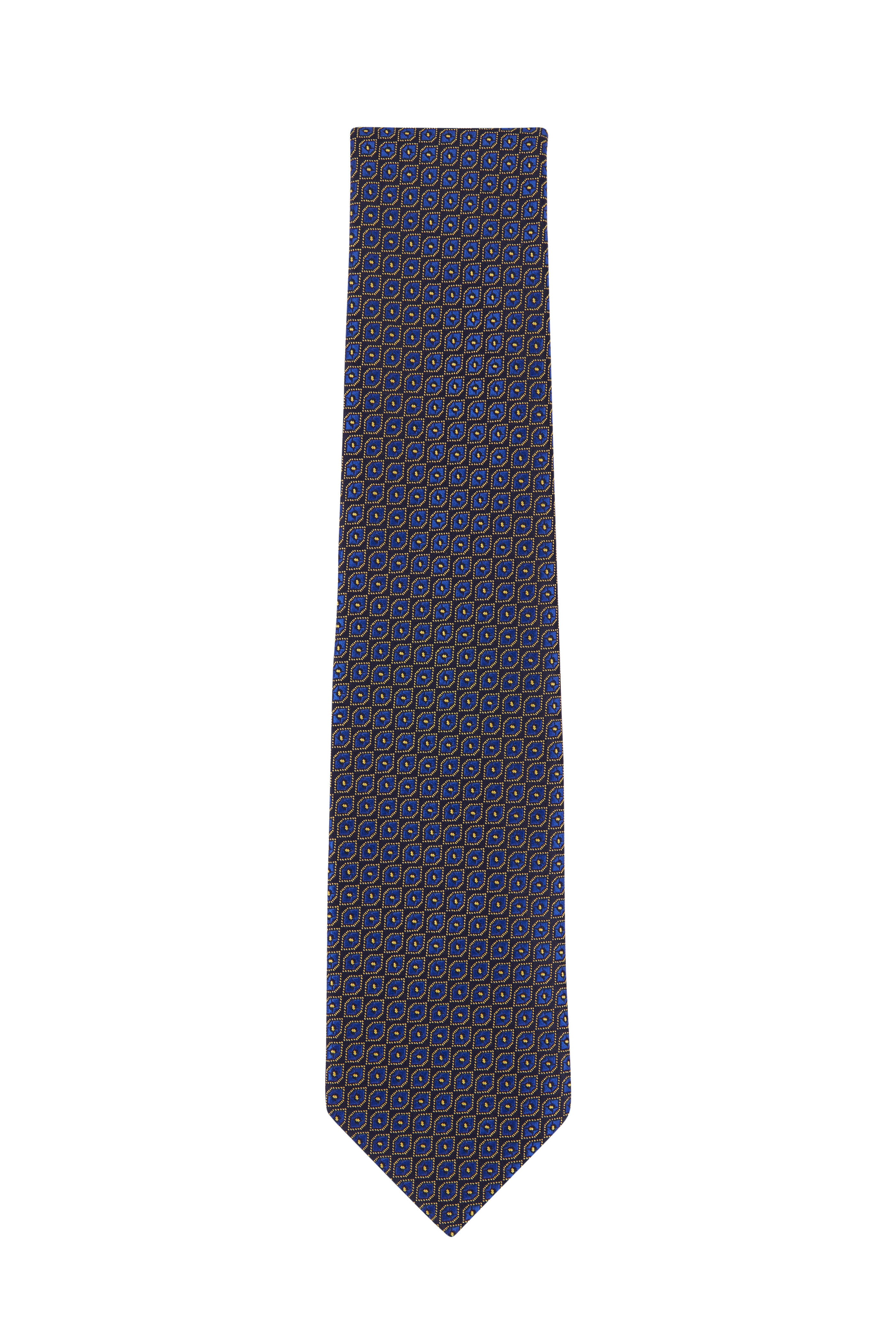 Brunello Cucinelli Men's Jacquard Medallion Silk Tie