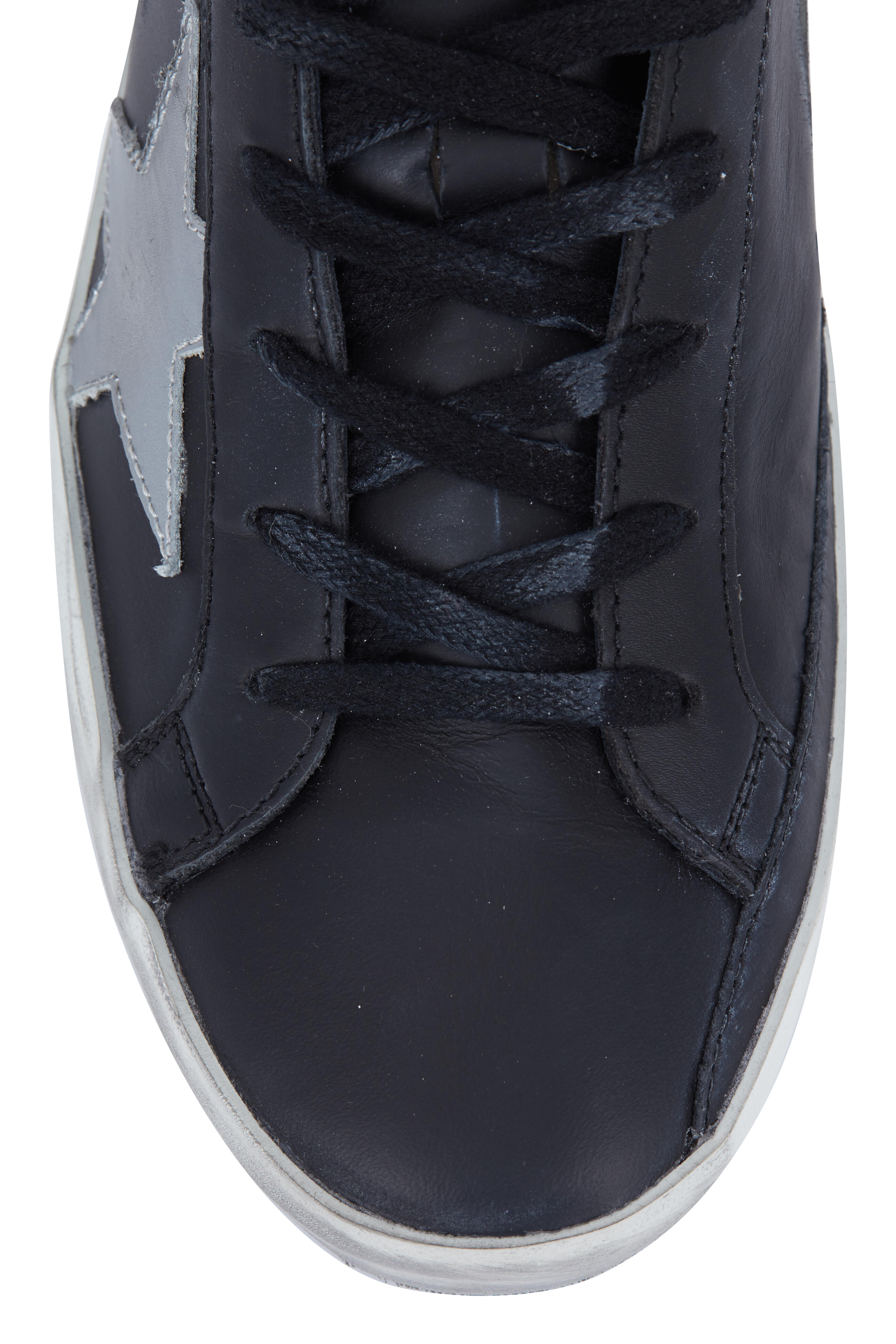 スニーカー Golden  Silver Black Glitter Super-Star Sneakers Golden Goose Sneakers Super Star/ With Glitter in Black | Lyst