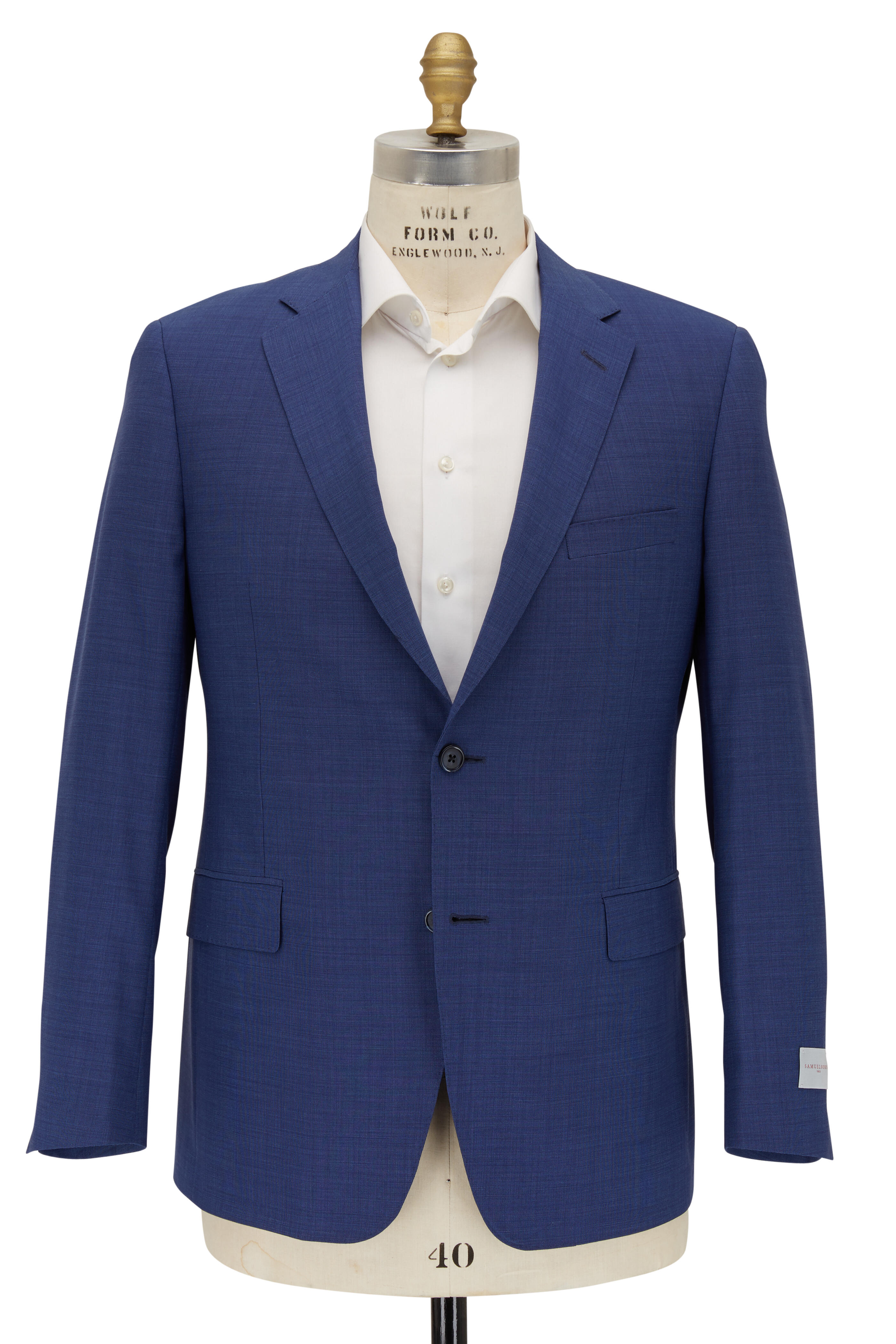 Samuelsohn - Bennet Royal Blue Tic Wool Suit