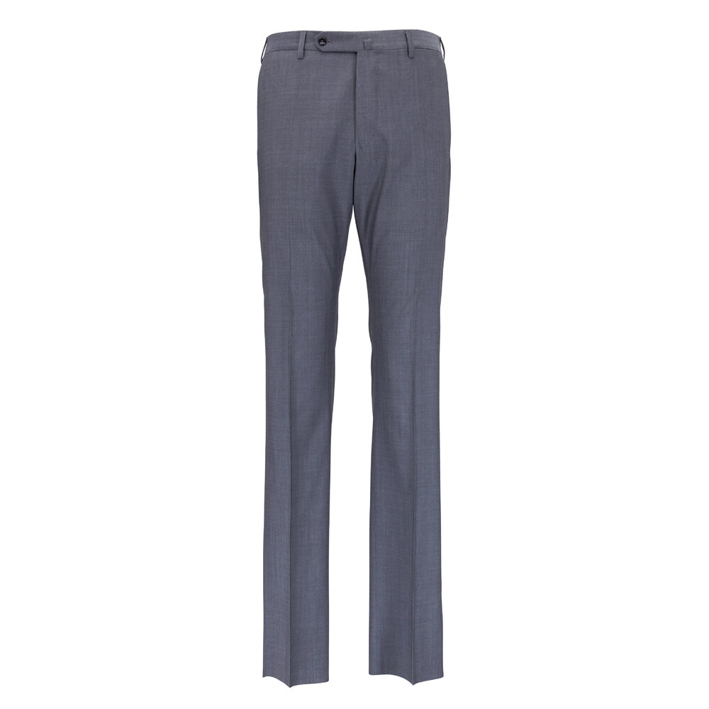 Incotex - Benson Medium Gray Wool Trouser | Mitchell Stores