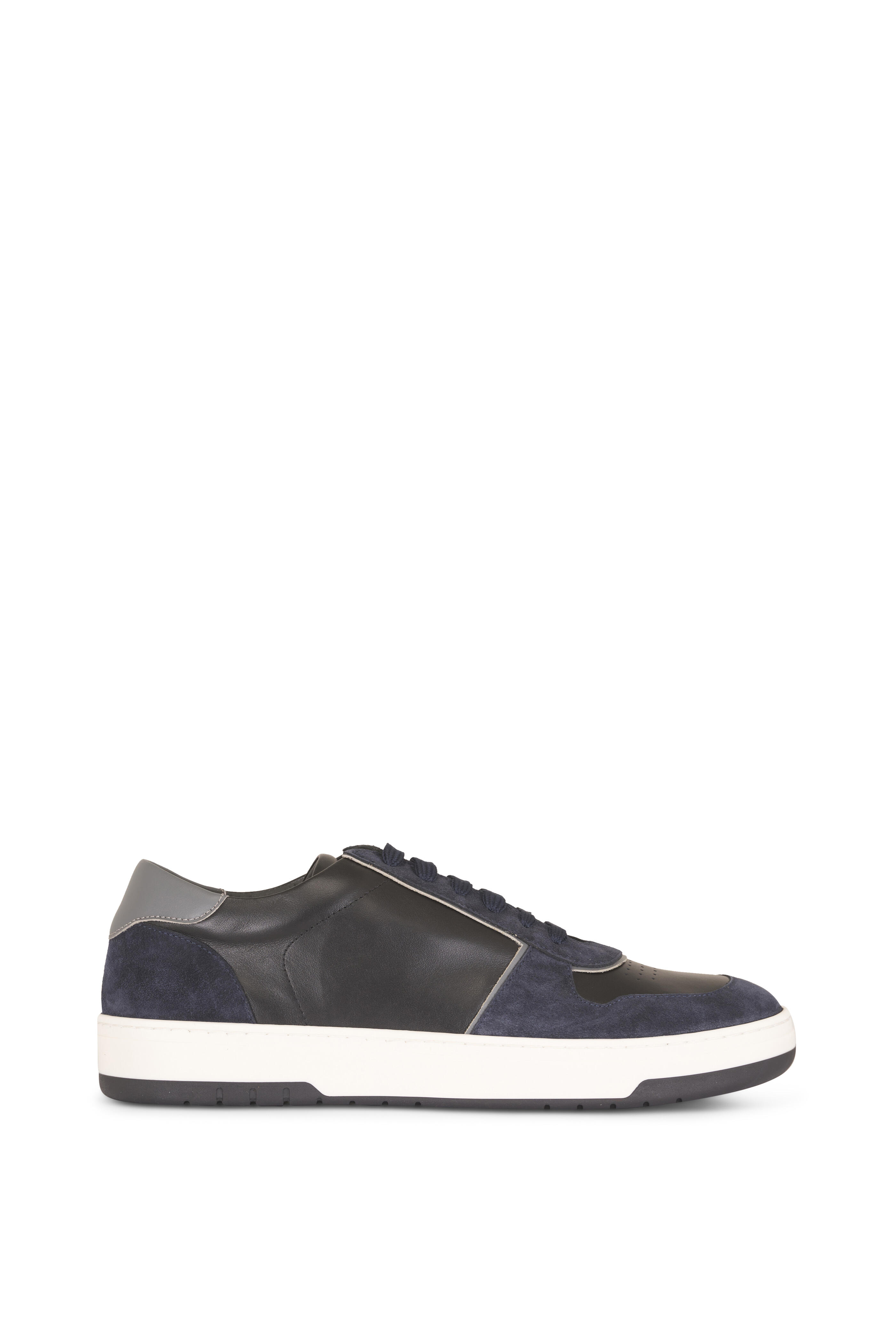 To Boot New York - Lennon Navy Blue Leather & Suede Sneaker - view 2