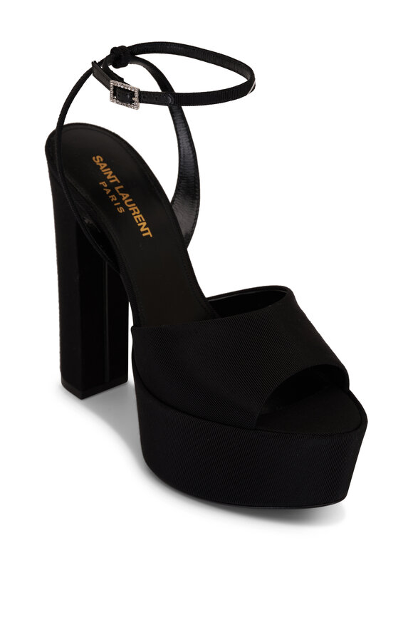 Nicholas Kirkwood - Lola Black Suede Pearl Inset Sandal, 70mm