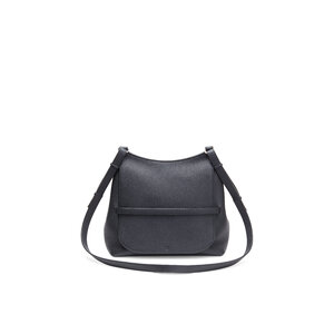 The Row Sideby Black Pebbled Calfskin Shoulder Bag