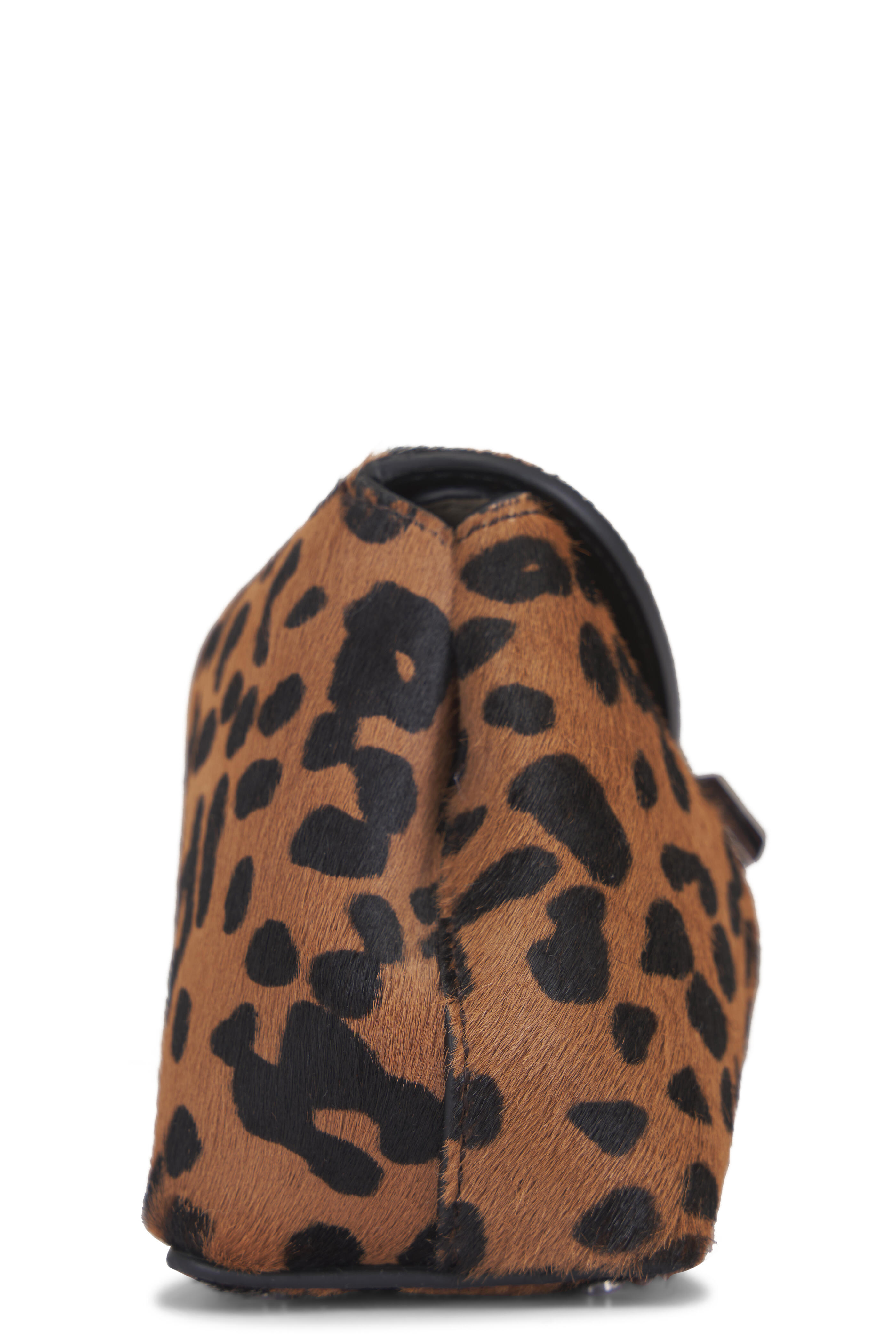 Totême - Mini T-Lock Leopard Naplack Clutch