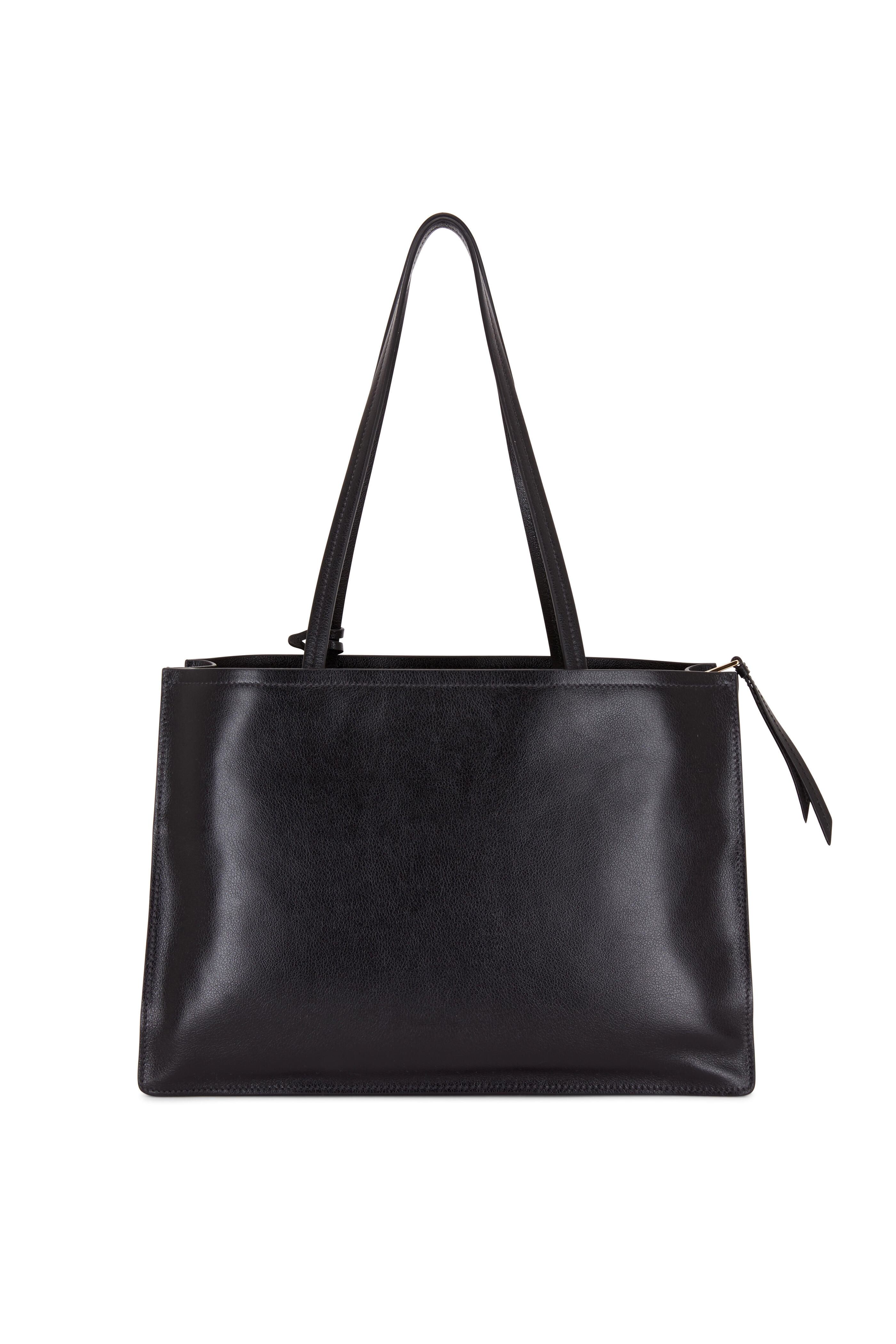 The Leather Small Tote Bag - Black