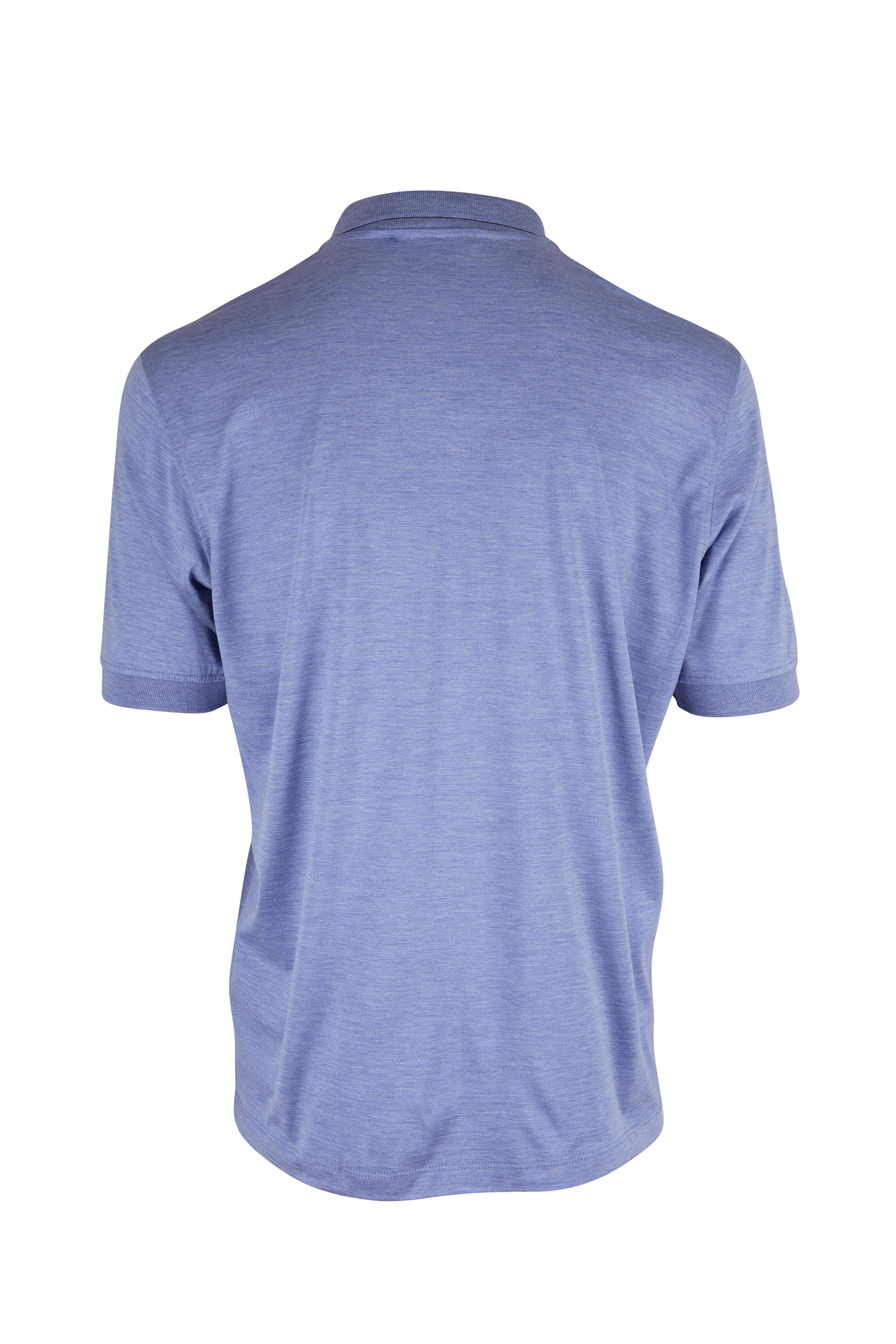 Maurizio Baldassari - Sky Blue Cotton & Silk Polo