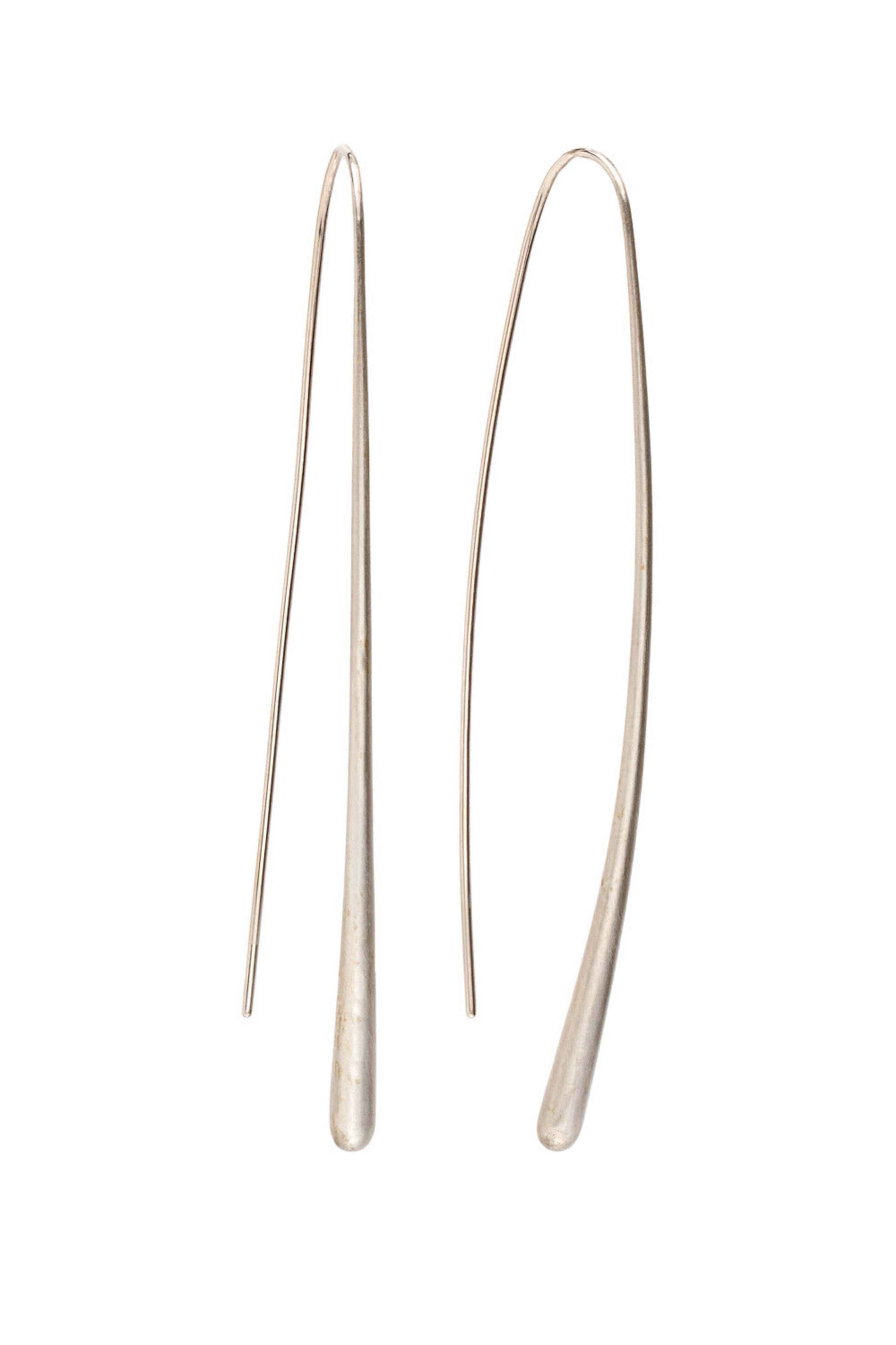 Ted Muehling - Sterling Silver Long Drop Earrings
