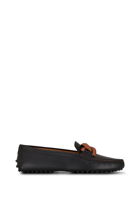 Tod's - Gommini Black Chain Driver Loafer