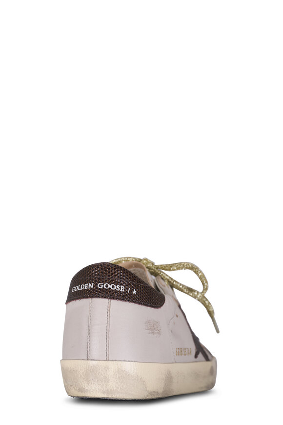 Golden Goose - Super-Star Gray Morn & Black Plum Leather Sneaker 