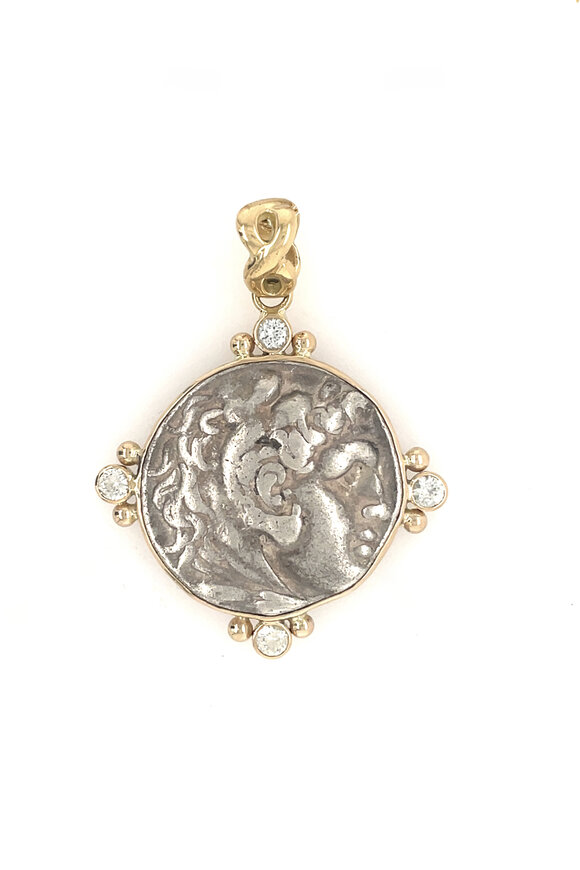 Ellen Hoffman Ancient Alexander the Great Greek Coin Pendant - view 1