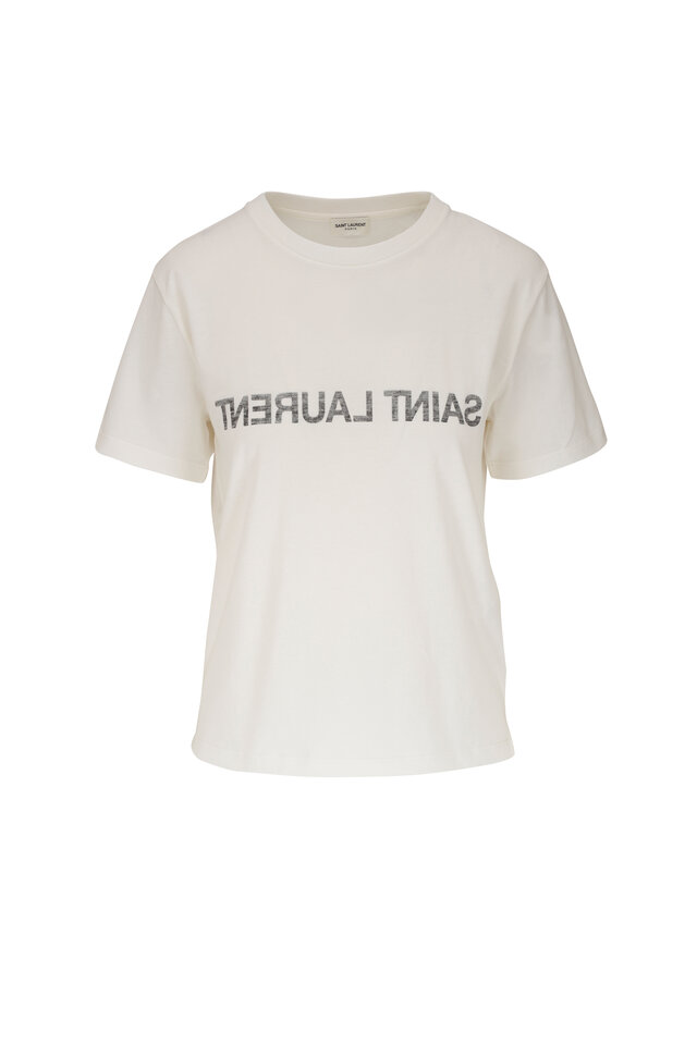 【Saint Laurent】コットン Tシャツ Saint Laurent - Heart-Print Cotton Jersey Graphic T-Shirt