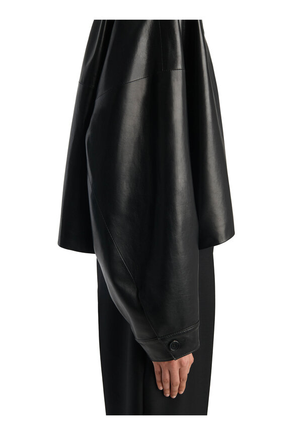 Khaite Bodine Black Leather Top - view 4