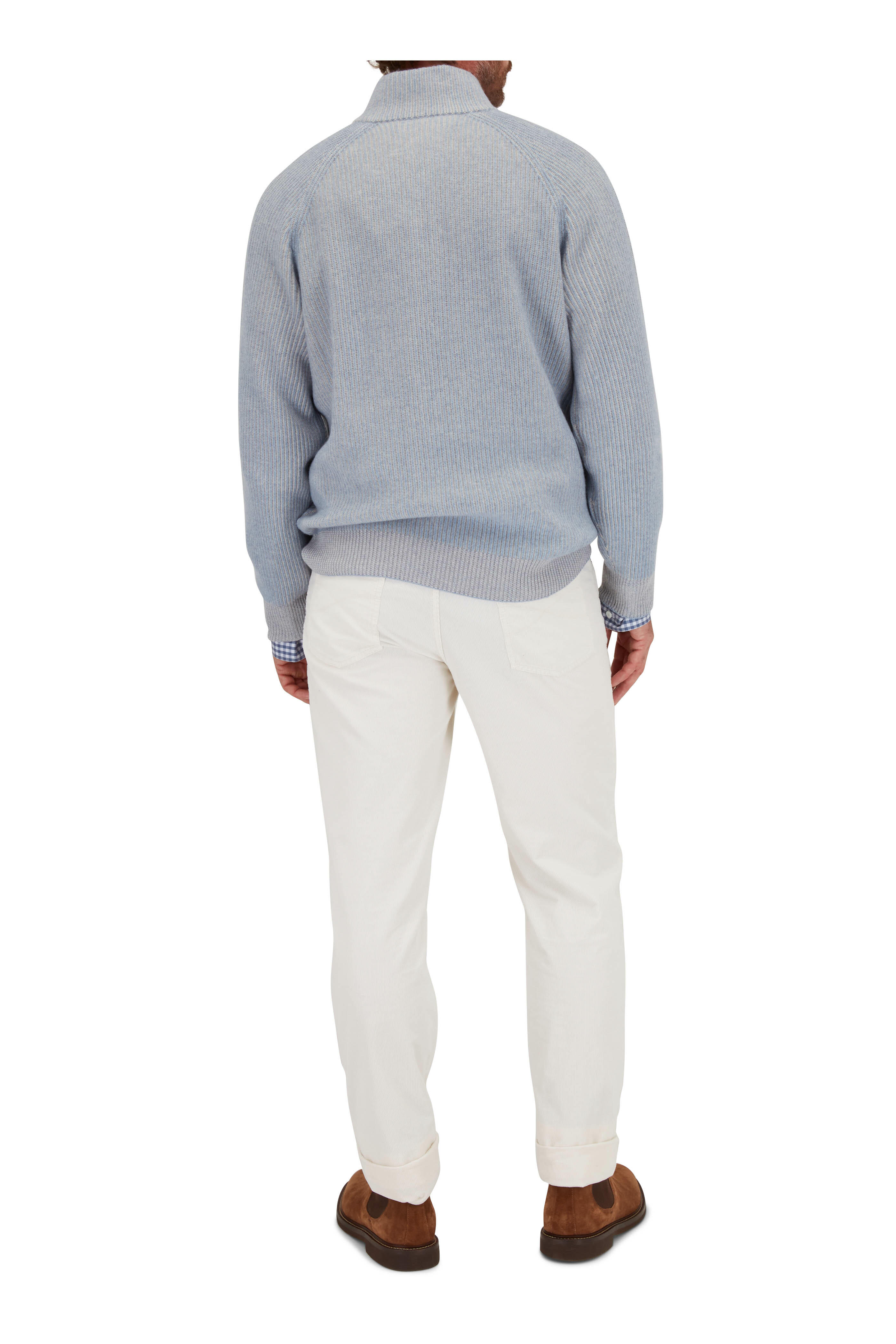 Brunello Cucinelli - Off-White Italian Corduroy Five Pocket Pants