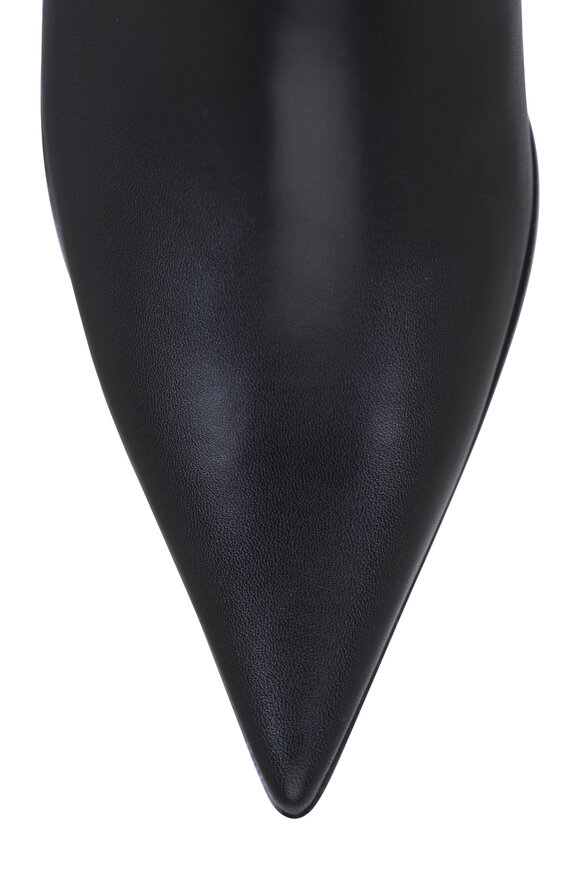 Gianvito Rossi Keinna Black Leather Zip Bootie, 55mm - view 4