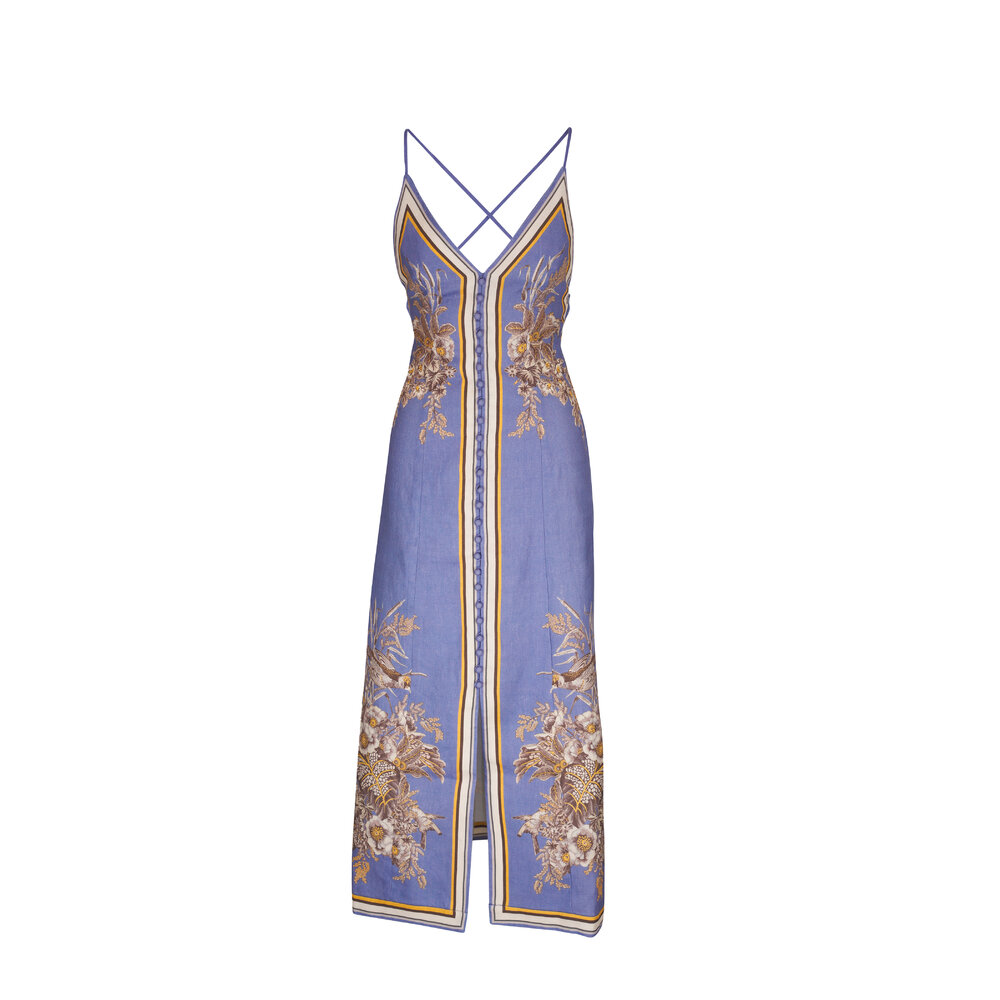 【Zimmermann】Ottie ペイズリー リネン カフタン パープル Purple Ottie paisley-print linen kaftan | ZIMMERMANN | NET-A
