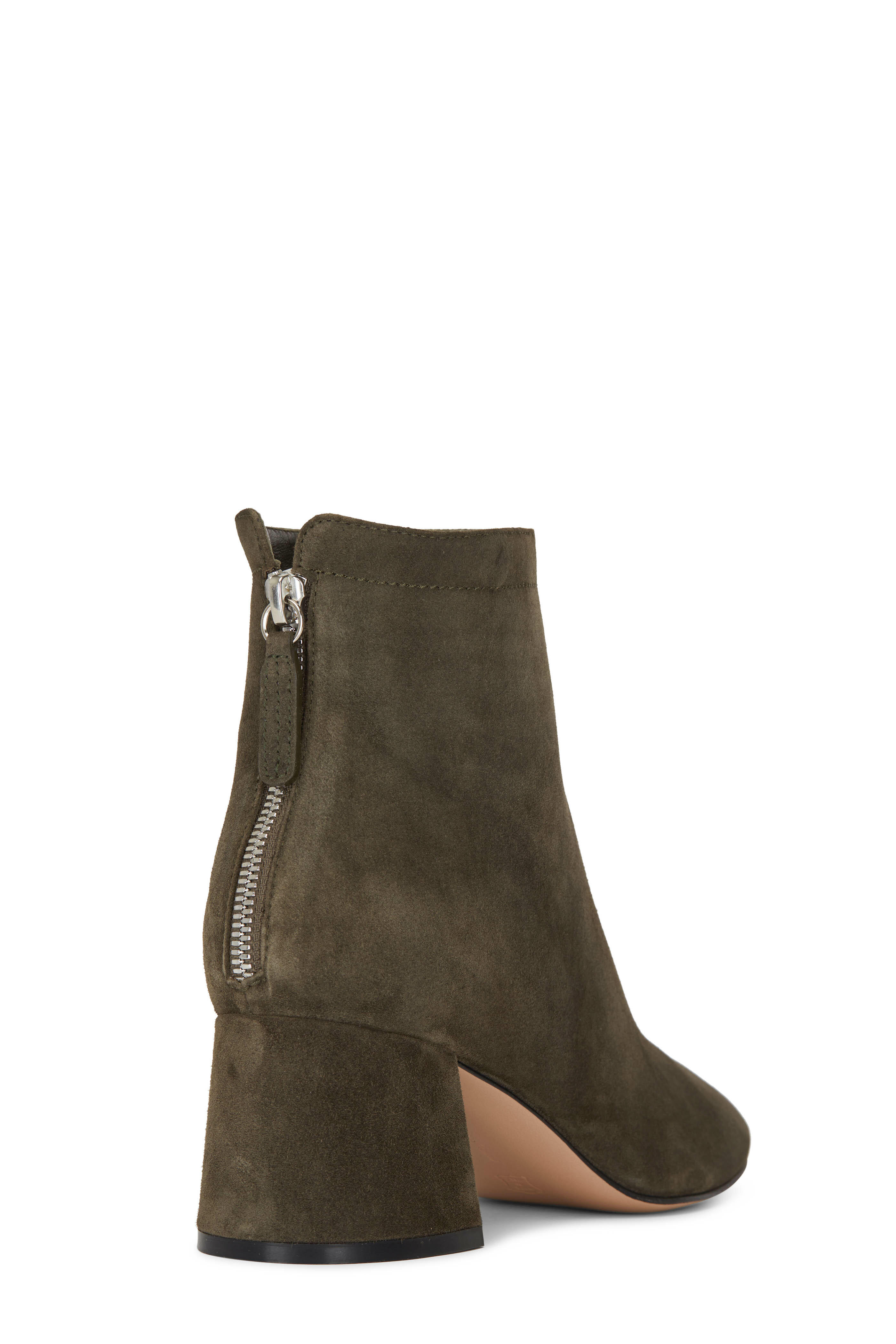 Gianvito Rossi - Hyder Dark Olive Suede Bootie, 60mm