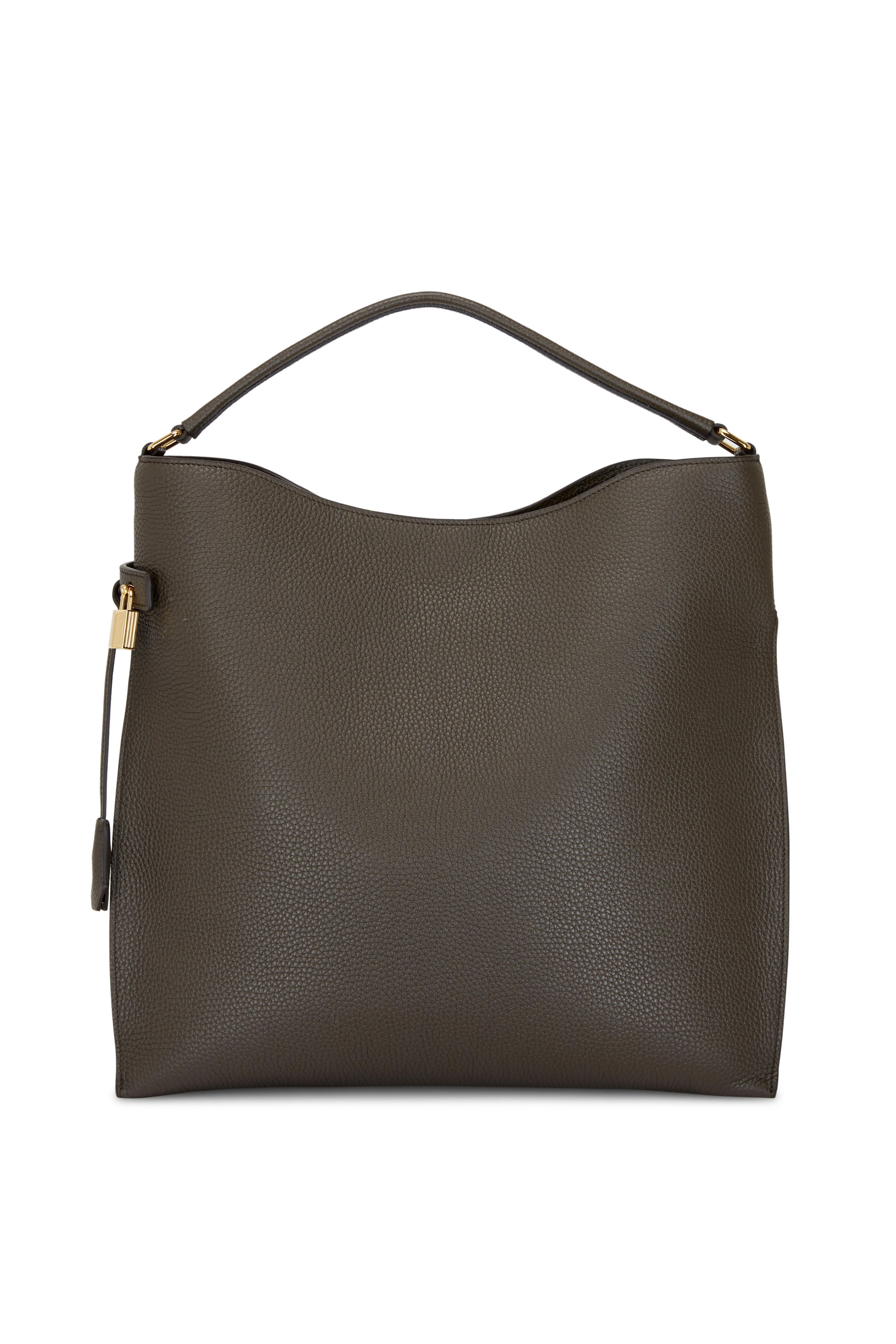 【TOM FORD】SHOULDER BAG TOM FORD Embellished leather-trimmed velvet shoulder bag