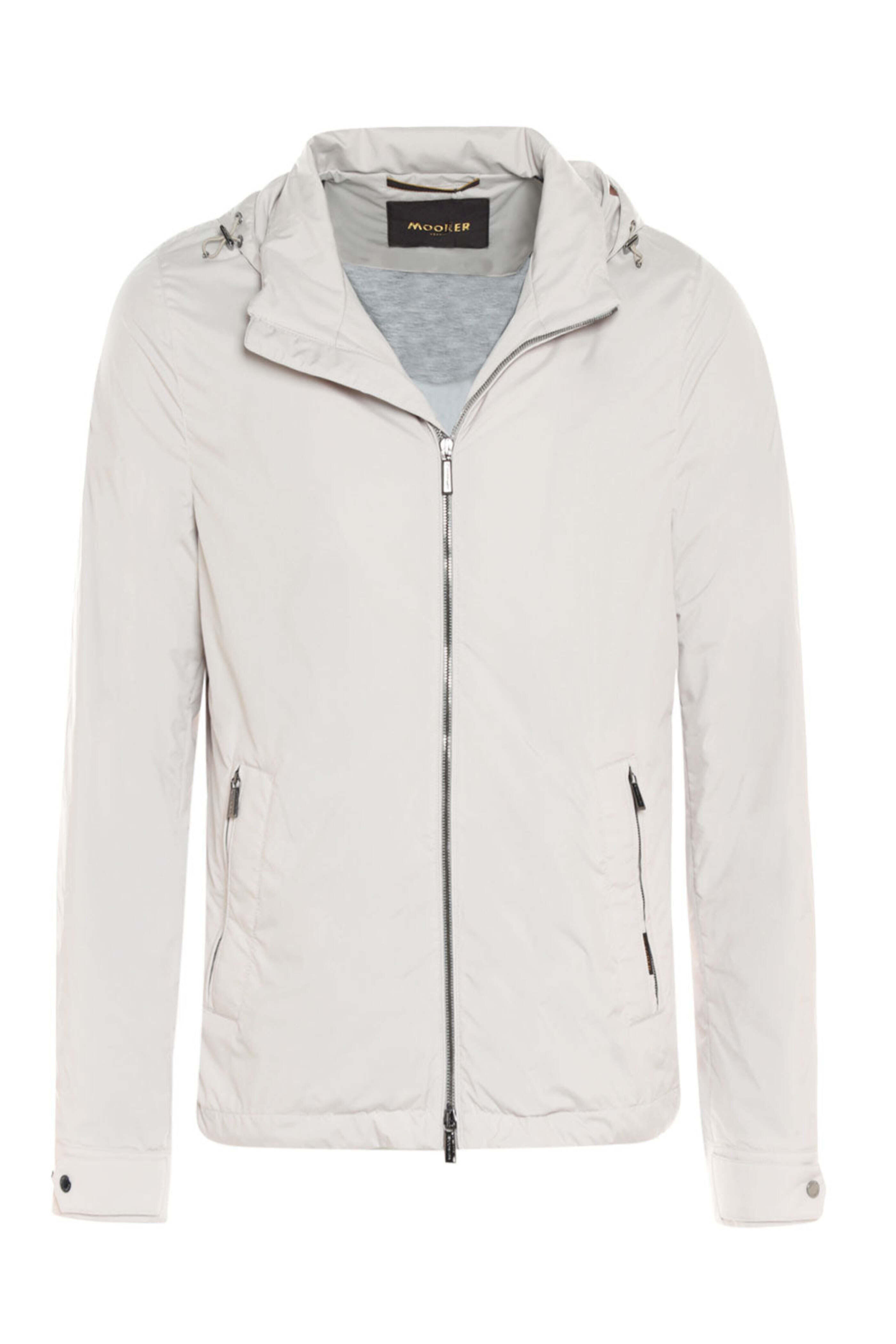 Moorer - Cream Polyester Duccio Waterproof Hooded Jacket