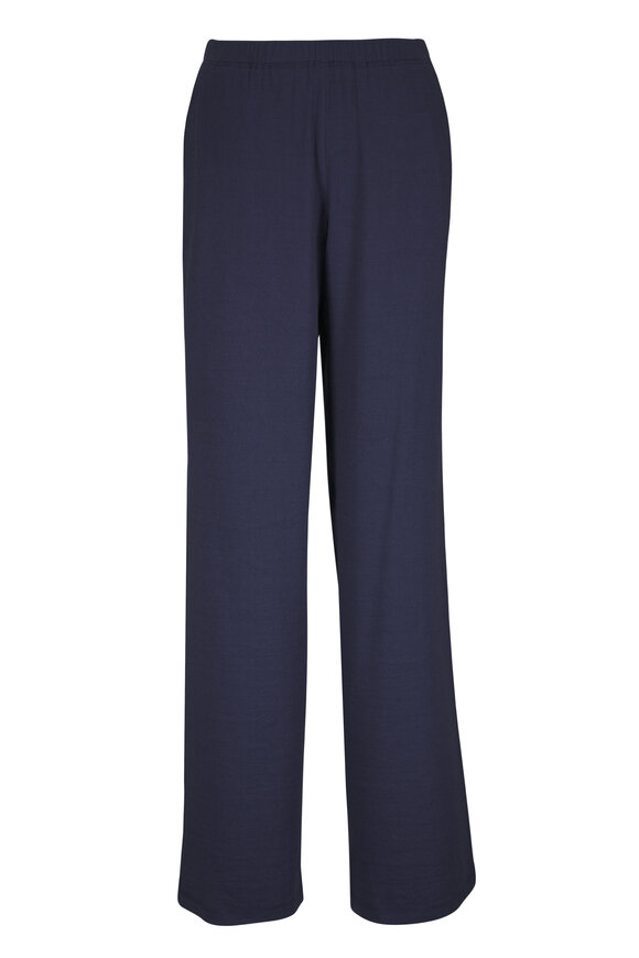 Peter Cohen Pocket Navy Stretch Linen Viscose Pant