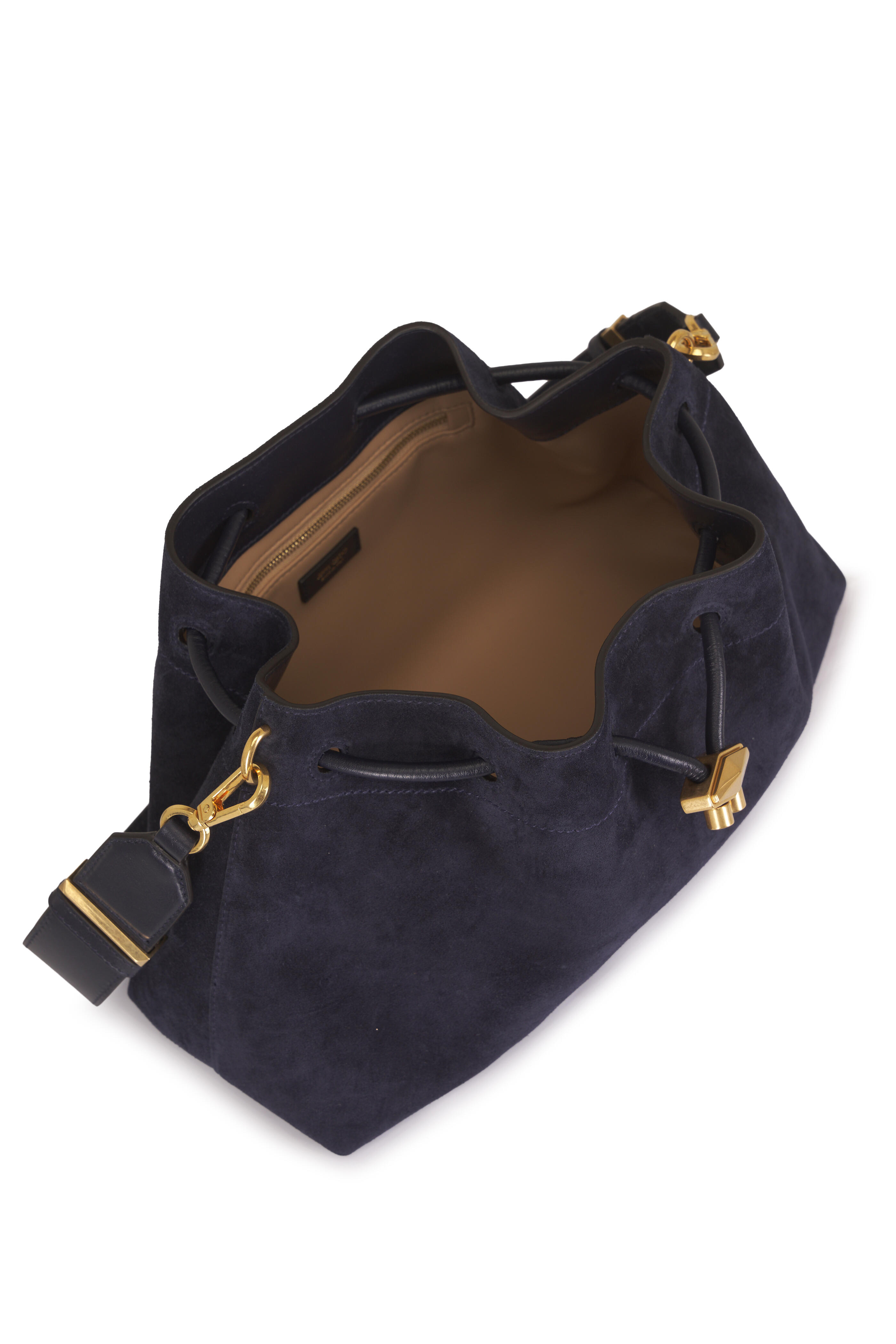 Jimmy Choo - Bon Bon Marine Suede E/W Bucket Bag - view 6