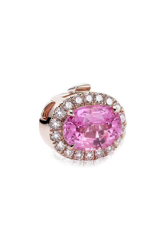 Nam Cho Pink Sapphire & Diamond Detachable Oval Pendant