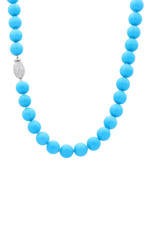 Oscar Heyman Platinum Turquoise Diamond Necklace