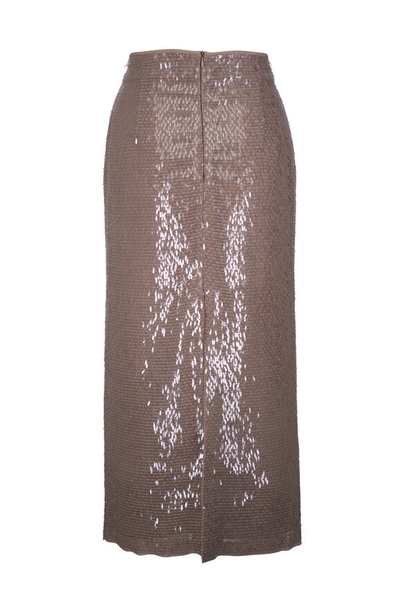 Brunello Cucinelli Crispy Silk Dazzling Cascade Skirt - view 6