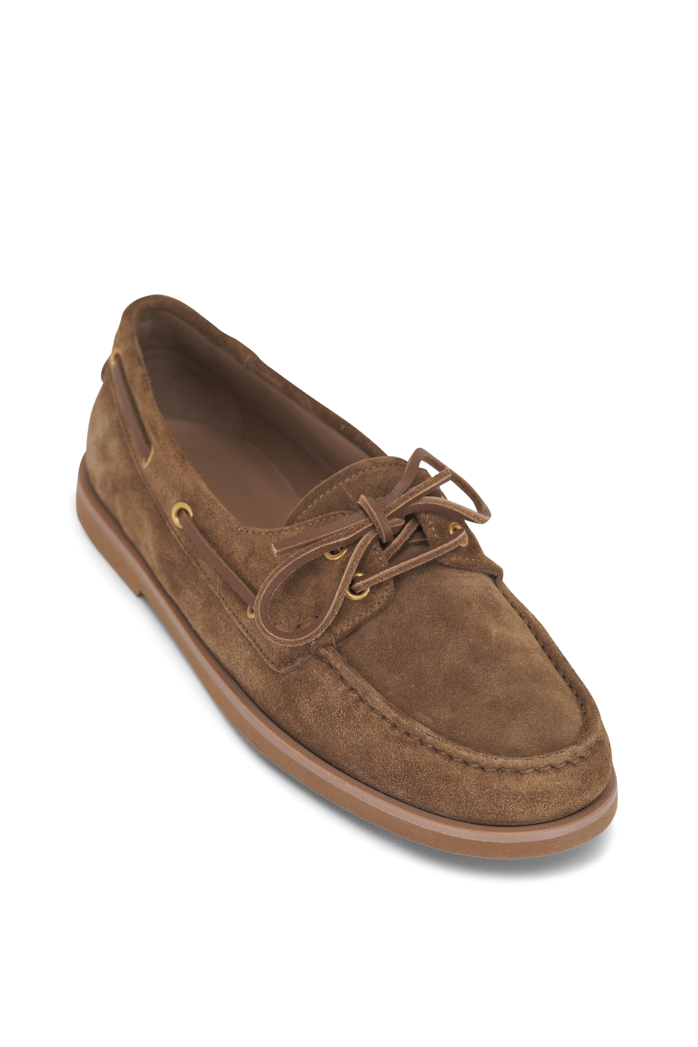Gianvito Rossi - Camel Suede Boat Shoe
