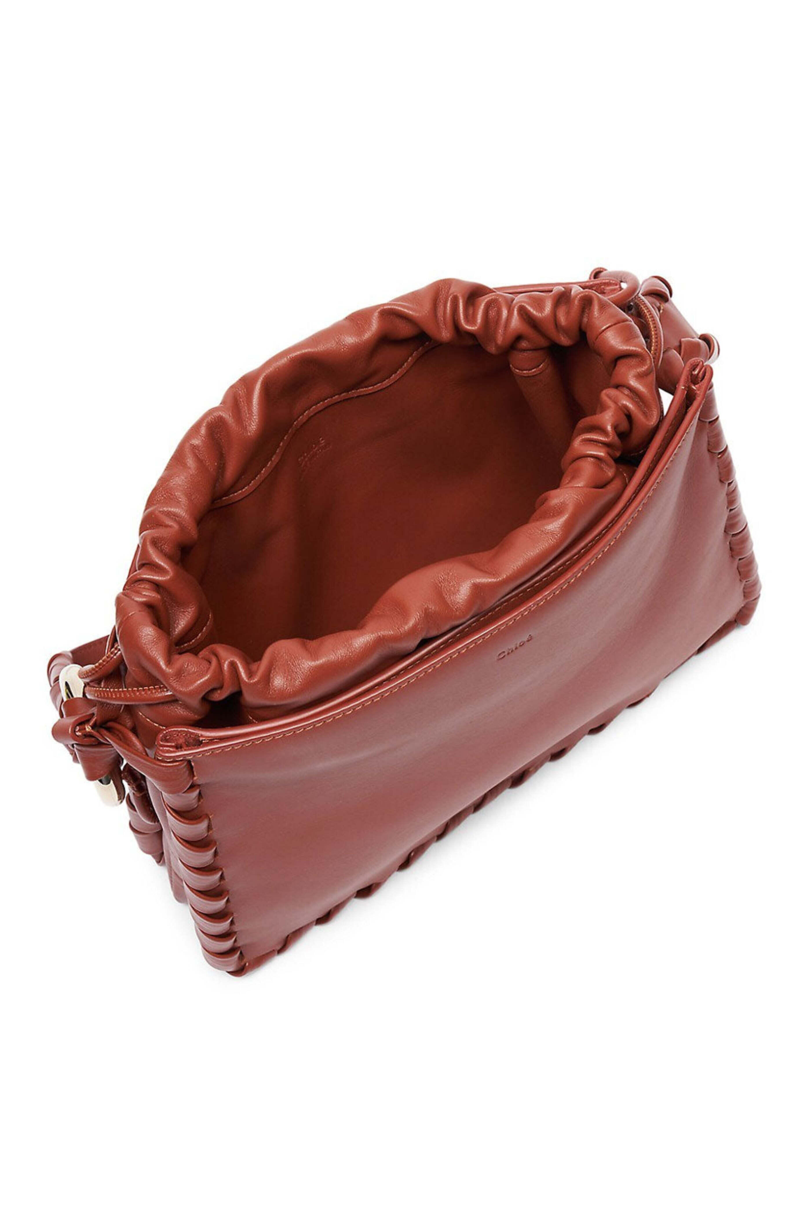 Chloé - Mate Drawstring Leather Shoulder Bag in Brown