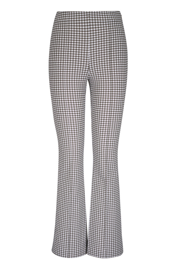 Vince Niki Tapenade Gingham Crop Flare Pant - view 1