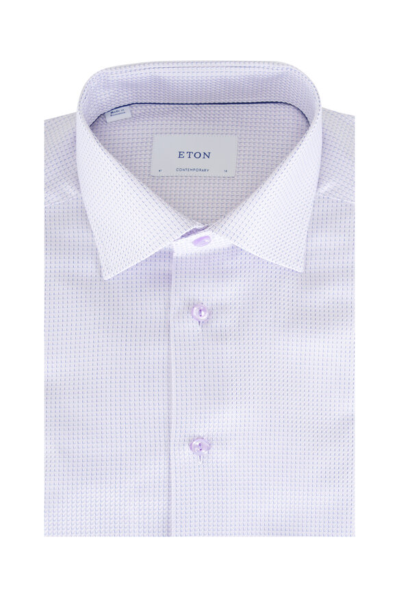 Eton Pink Textured Cotton Dress Shirt - view 1
