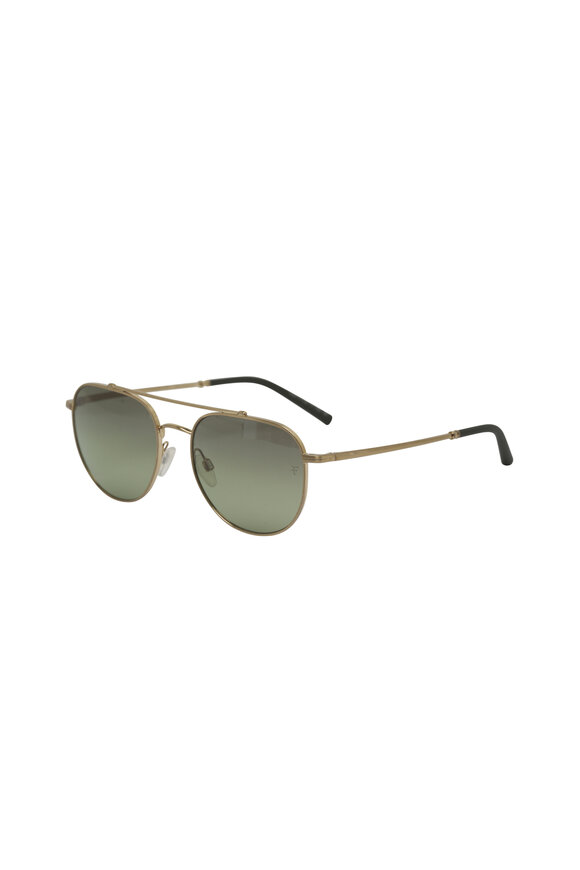 Oliver Peoples - R-10 Gold & Forest Gradient Sunglasses