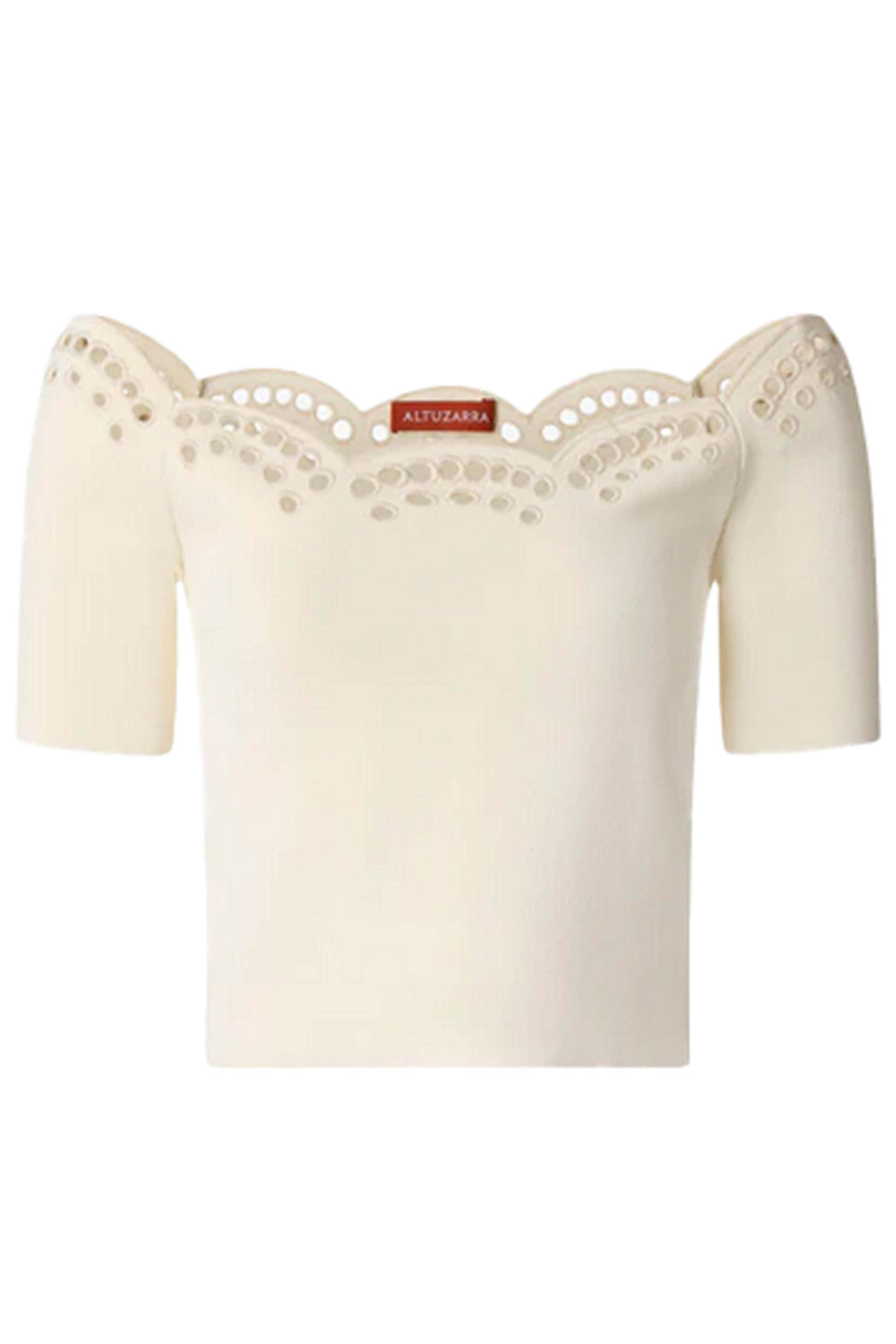Altuzarra - Ivory Off The Shoulder Posy Top