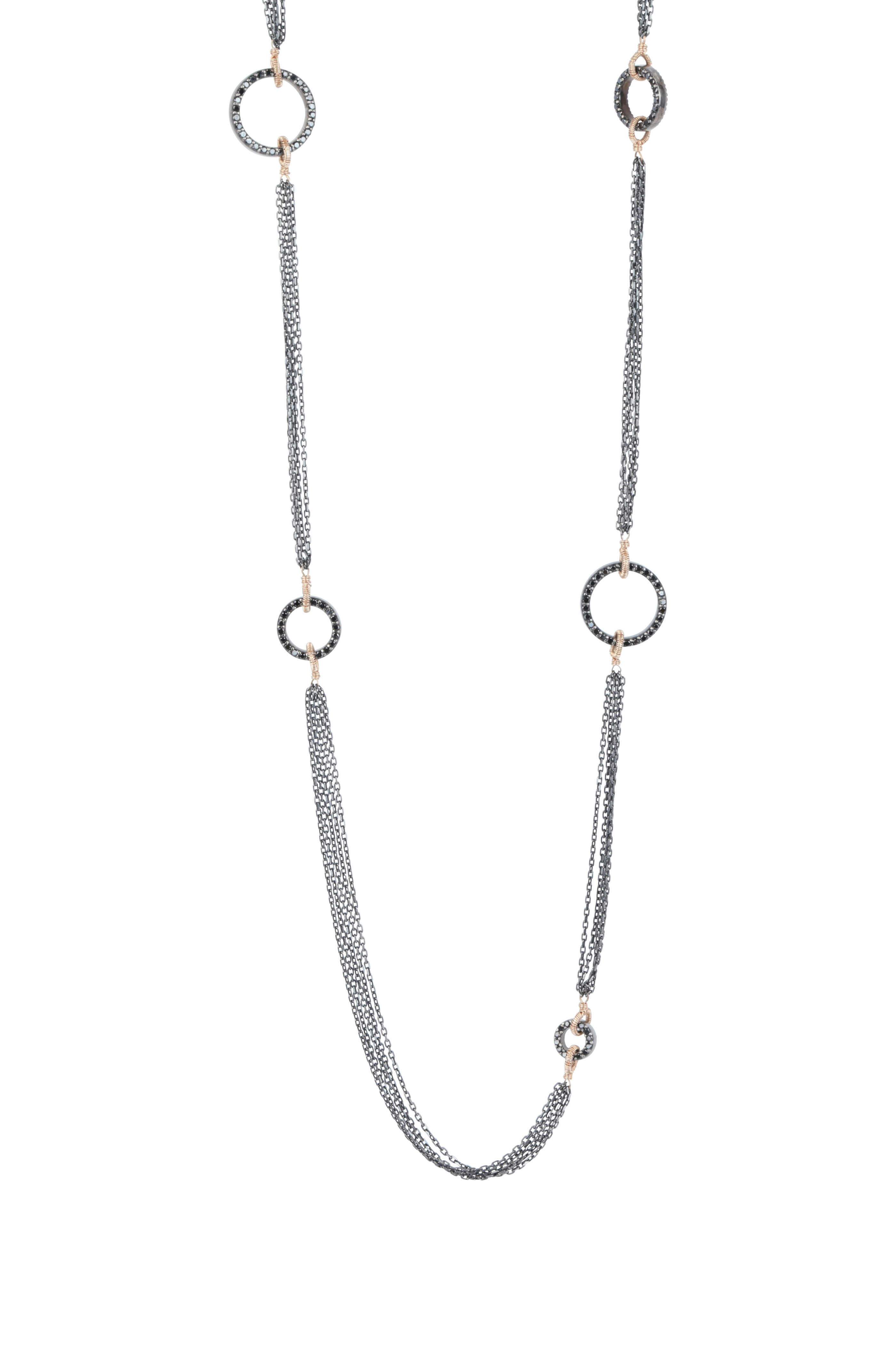 Dana Kellin - 14K Gold Black Diamond Chain Necklace
