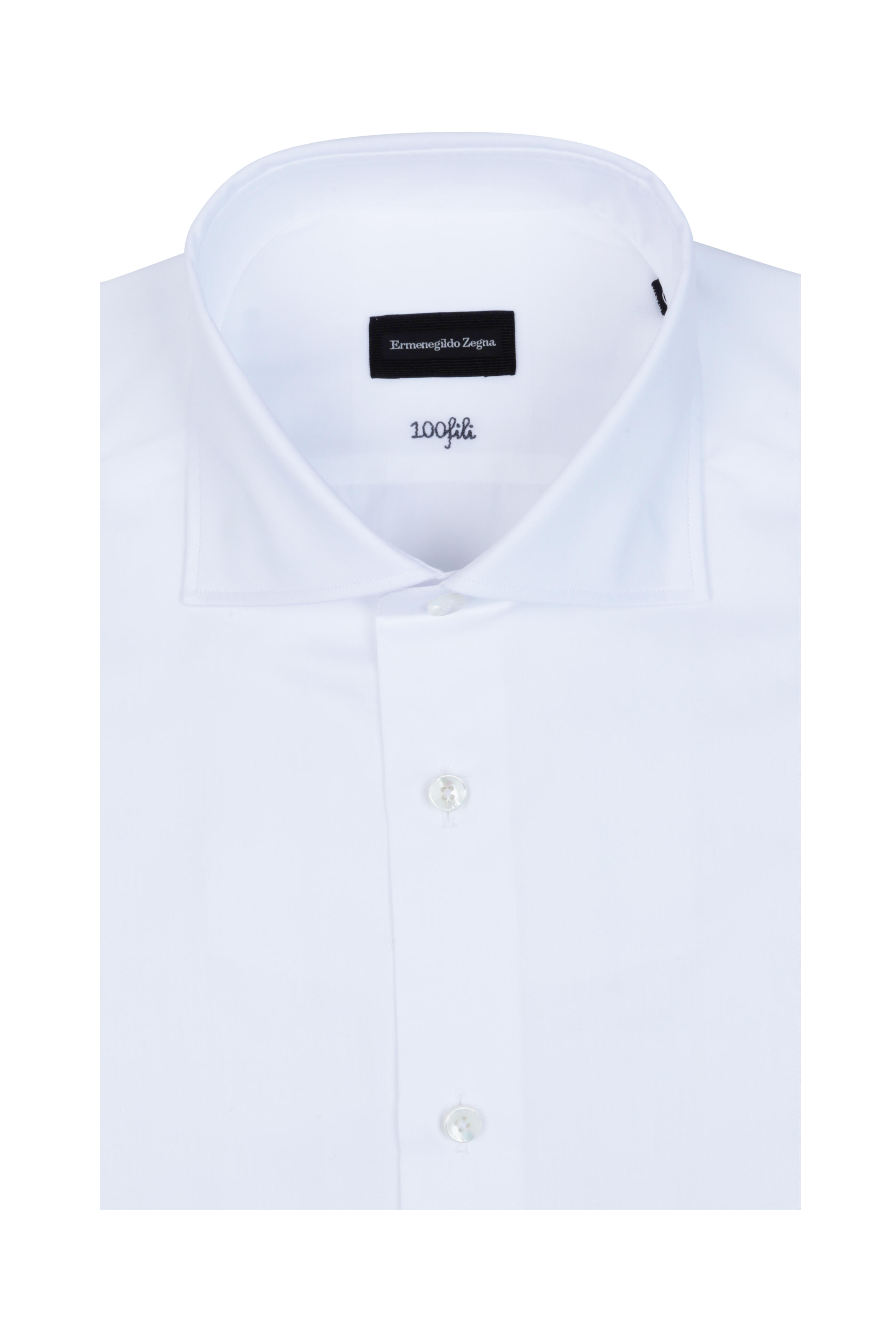 zegna white dress shirt Zegna tailored-cut Slim Shirt | White
