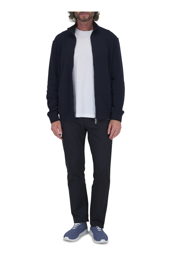 Brioni - Navy Cotton Full Zip Jacket 