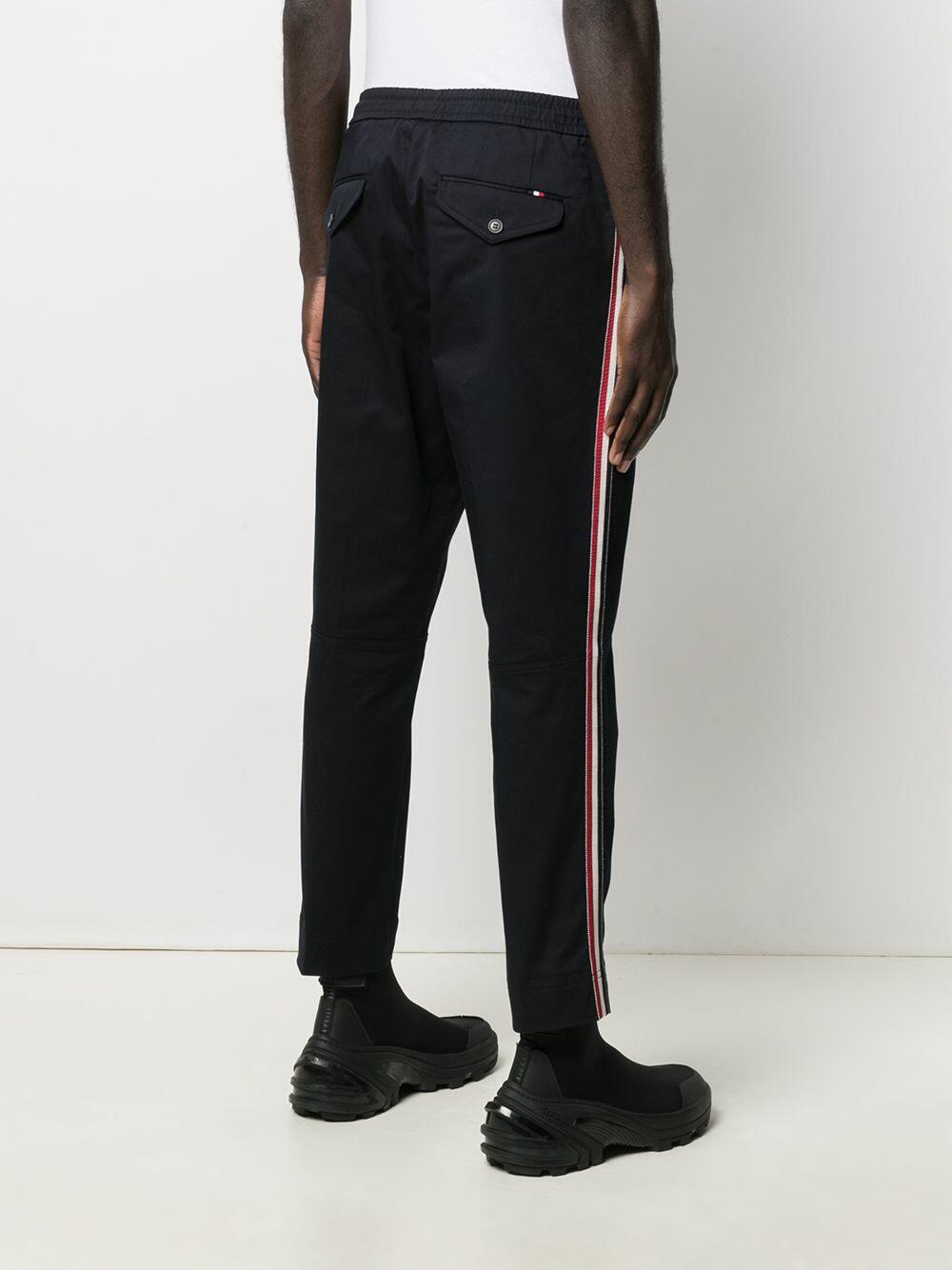 Moncler side stripe pants online