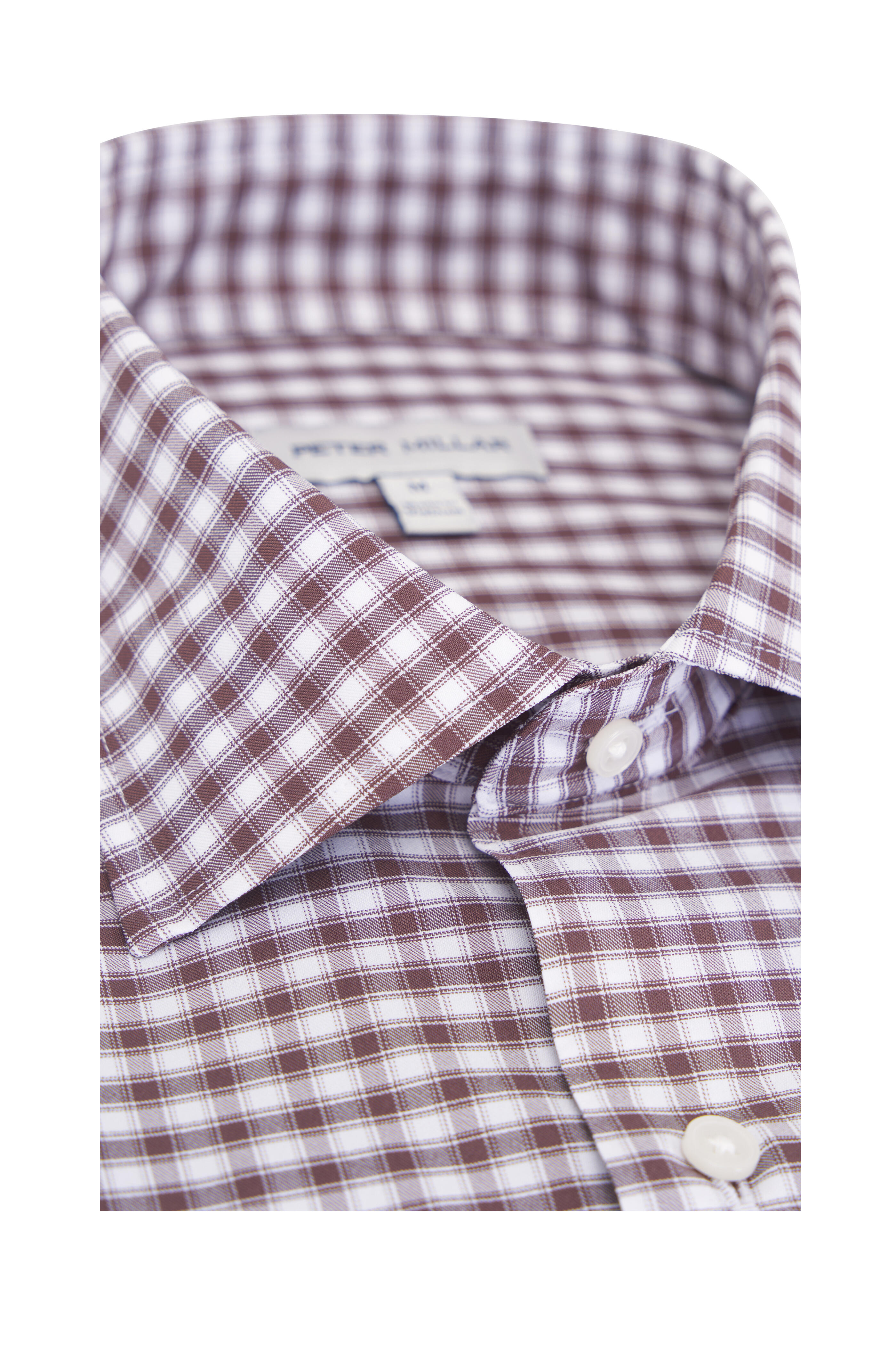 Peter Millar - Fairbanks Brown Plaid Twill Sport Shirt