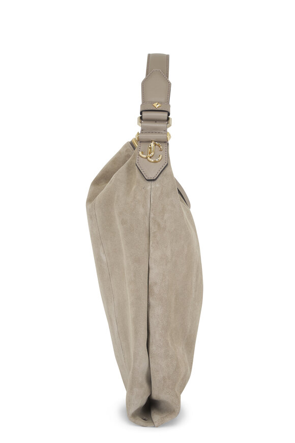 Jimmy Choo - Ana Taupe Suede Hobo Bag