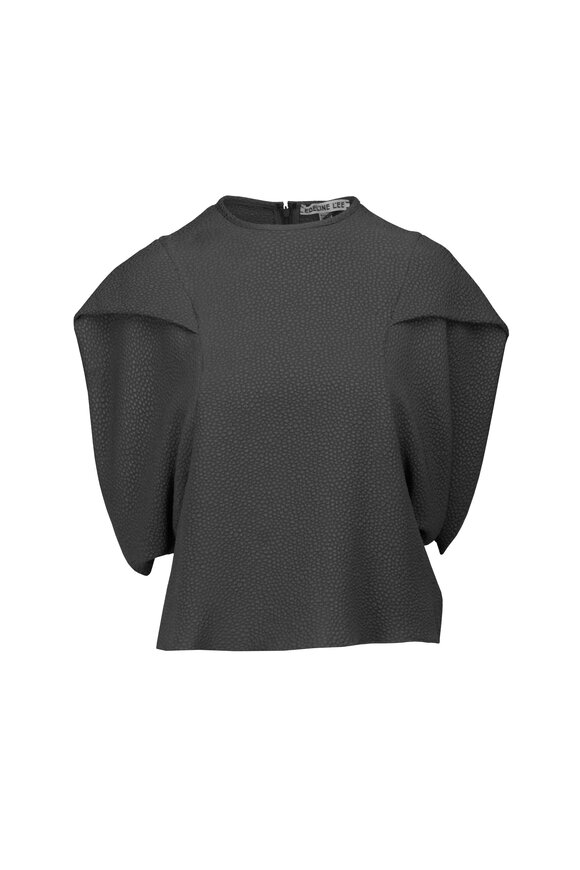 Edeline Lee Hulot Slate Gray Bubble Blouse - view 1