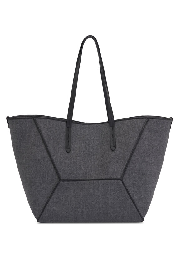 Brunello Cucinelli - Gray Fabric Tote Bag 