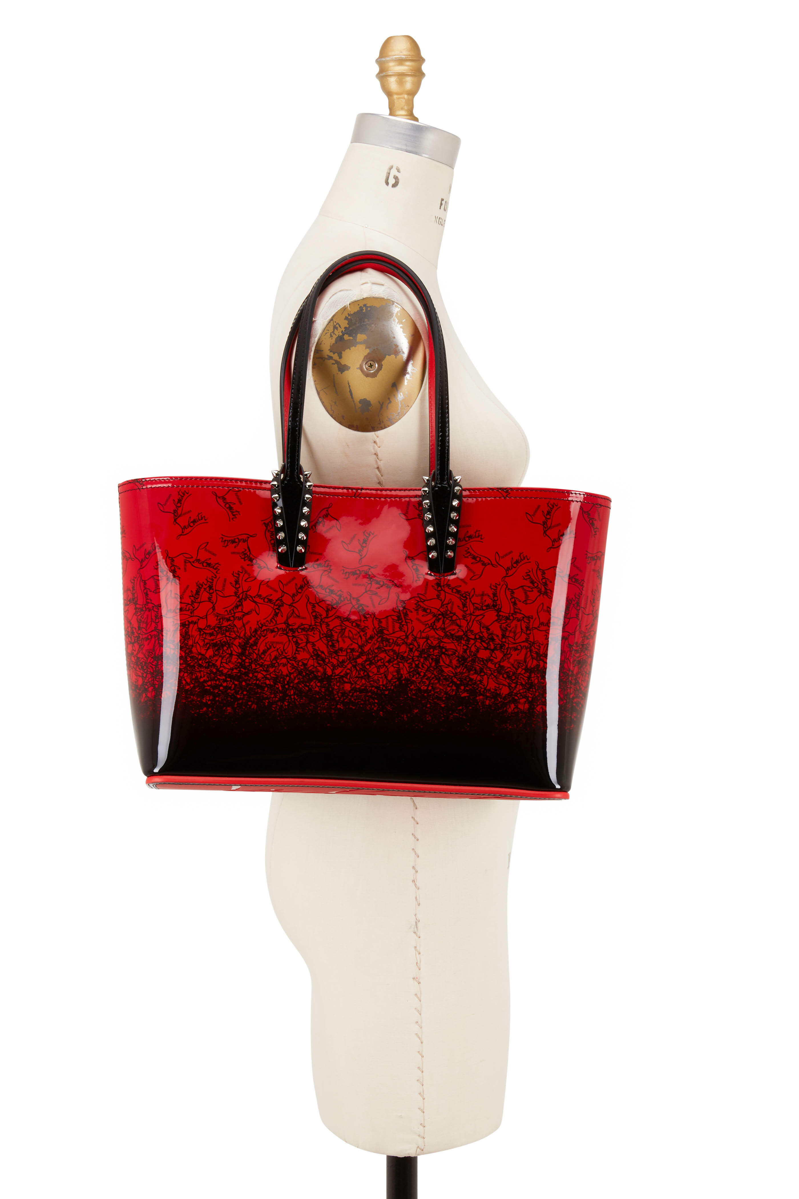 Christian Louboutin - Cabata Red & Black Patent Small Tote