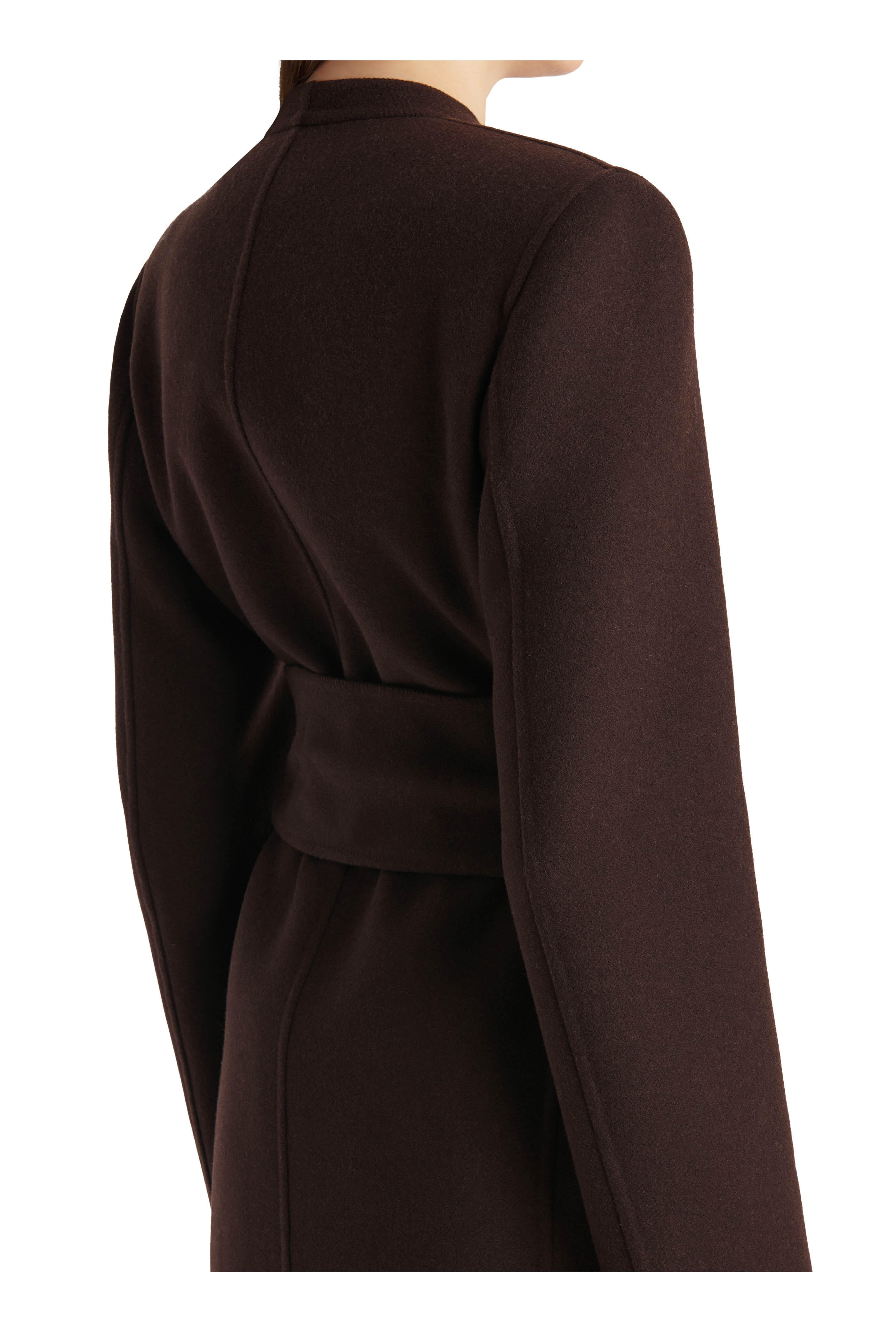 Khaite - Jelson Dark Brown Double-Faced Wool Coat