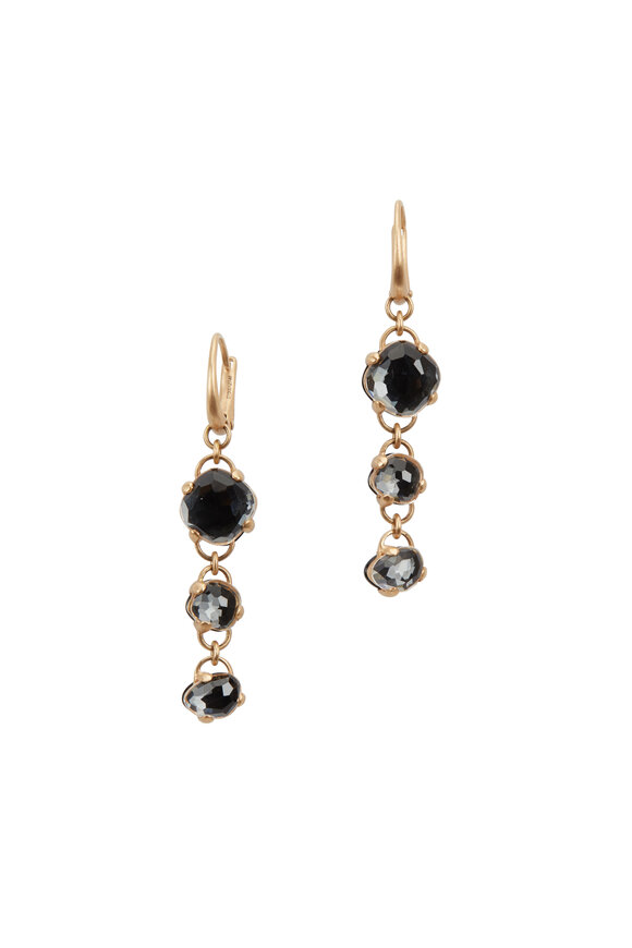 Pomellato - 18K Rose Gold Black Onyx Three Drop Earrings