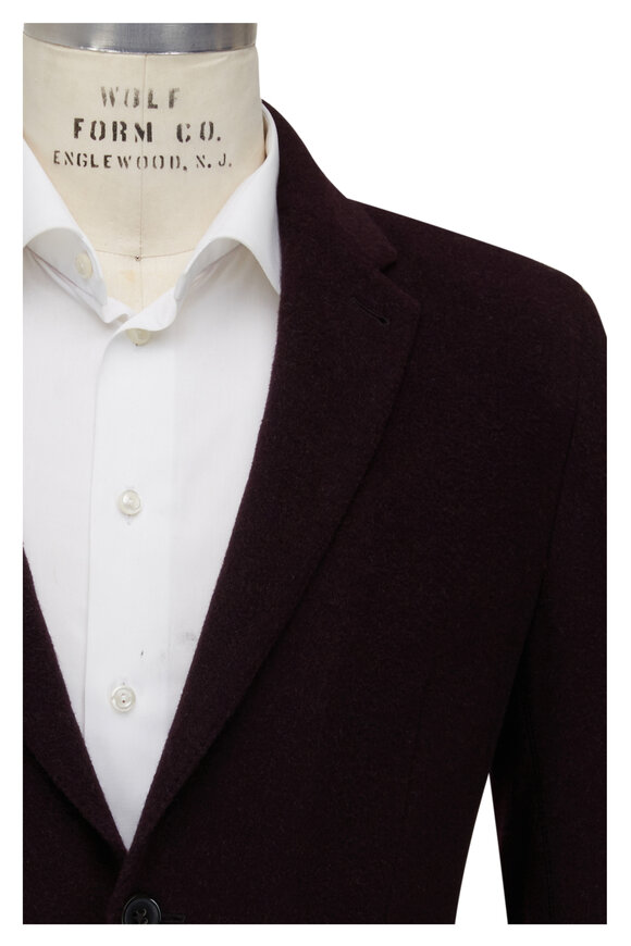 Zegna Burgundy Cashmere Sportcoat - view 1