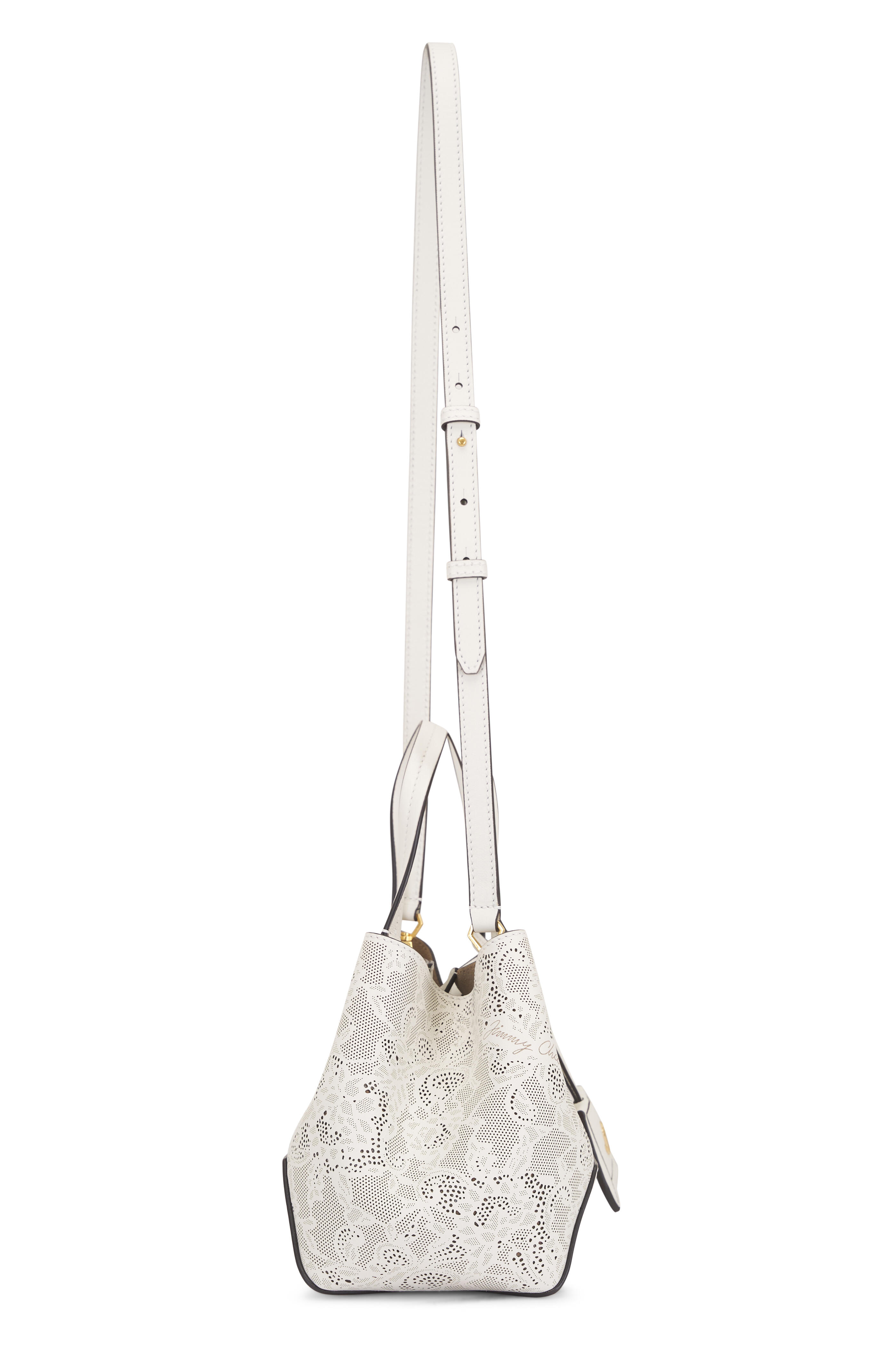 Jimmy Choo - Mini Lace Diamond Latte & Natural Tote